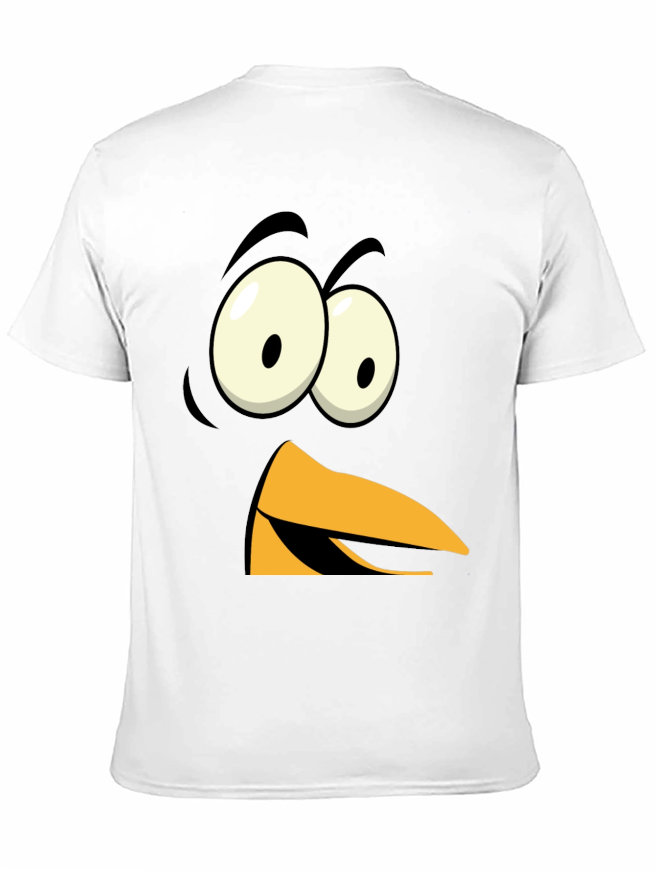 Black Funny Angry Bird Face Graphic Tee - Black view 11