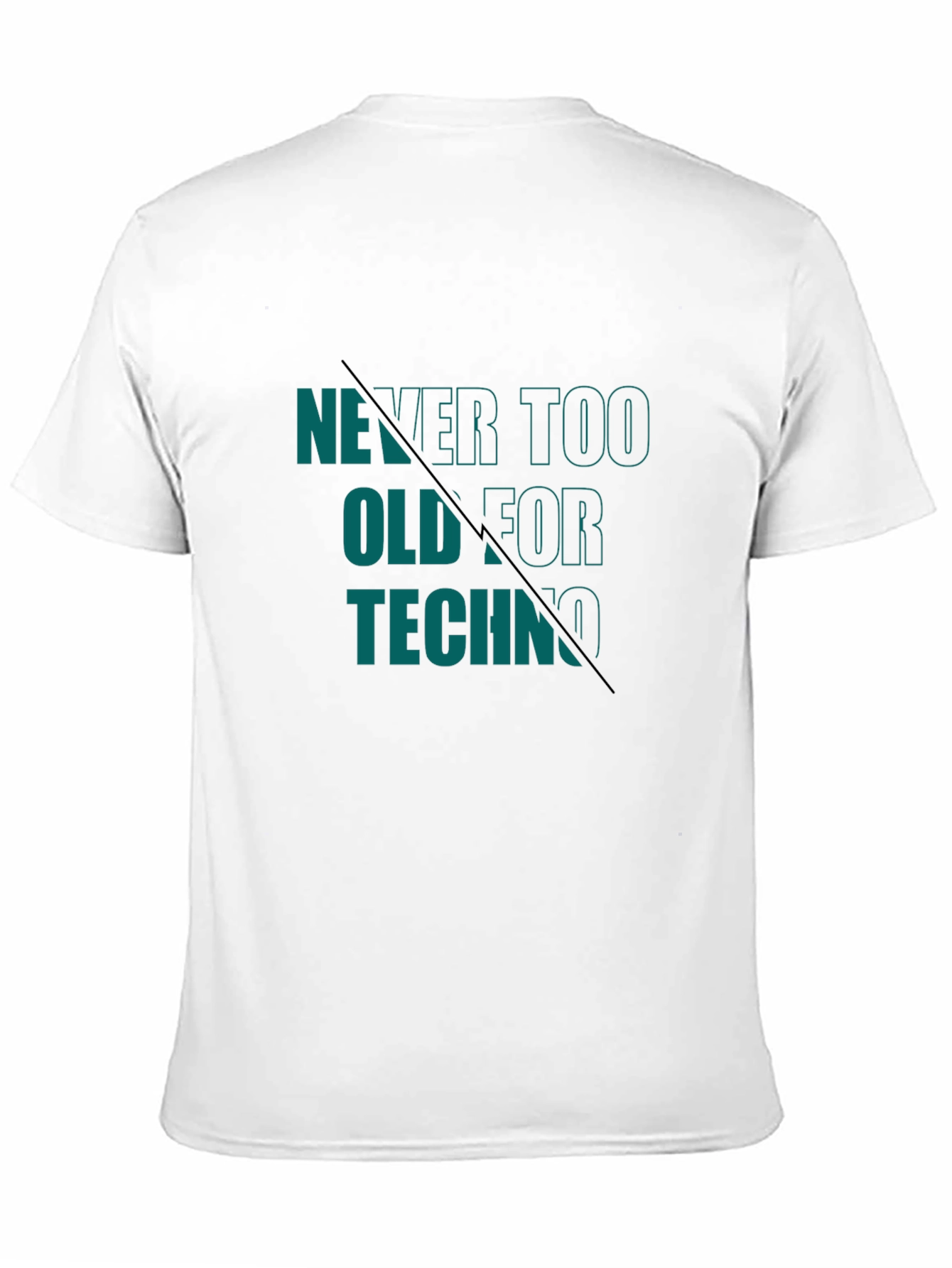 Black Never Too Old For Techno T-Shirt view 11