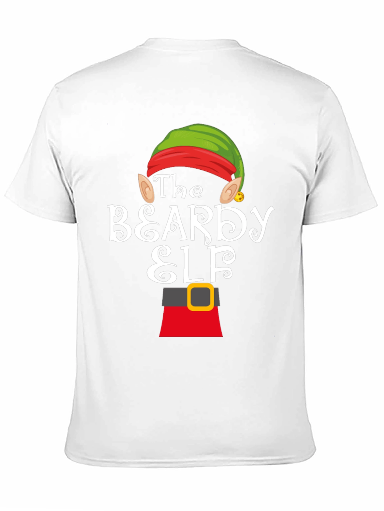 Beardy Elf Graphic T-Shirt - Festive Holiday Apparel - 11