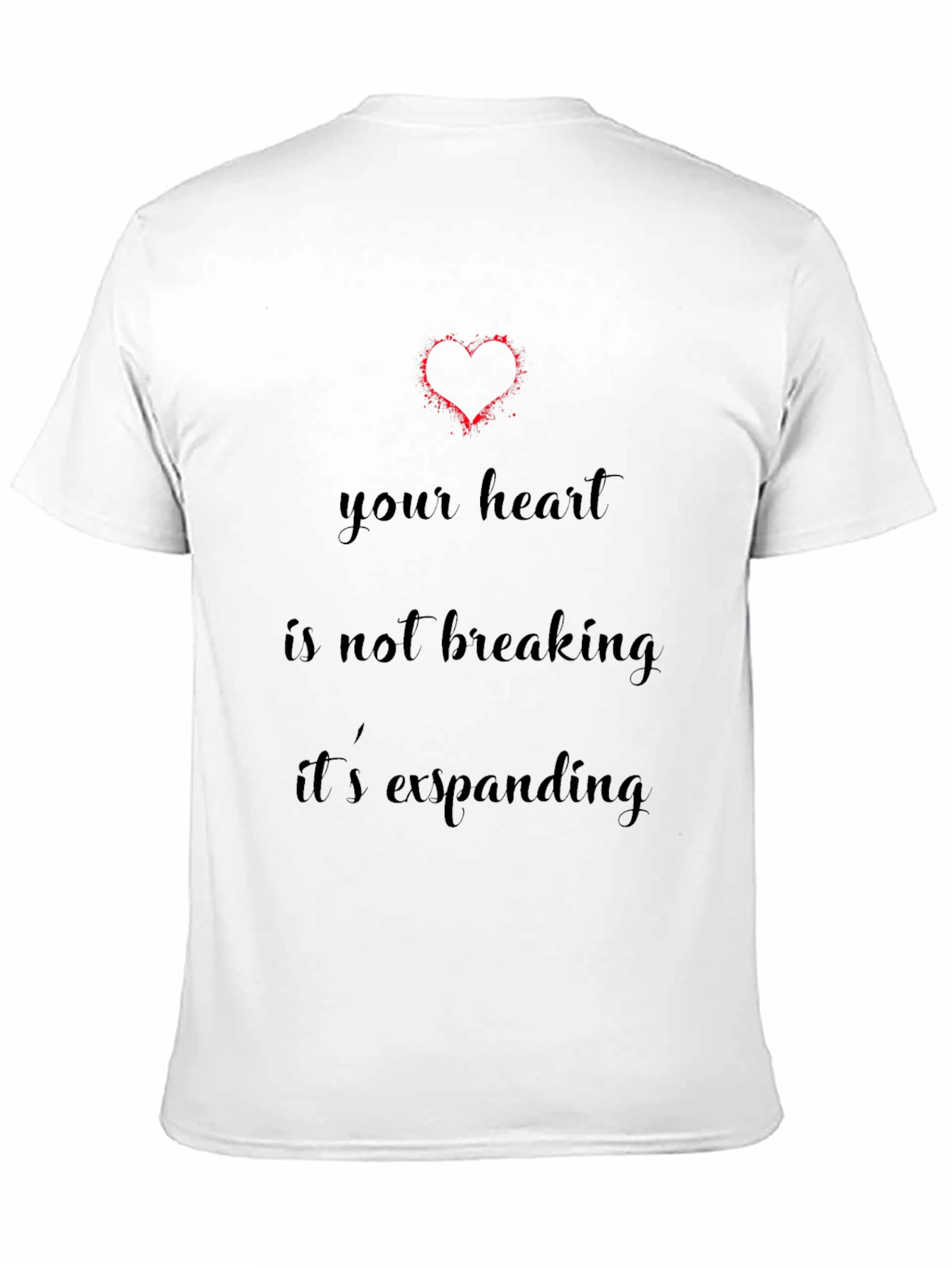 Black Heart Expanding T-Shirt - Positive Affirmation view 11