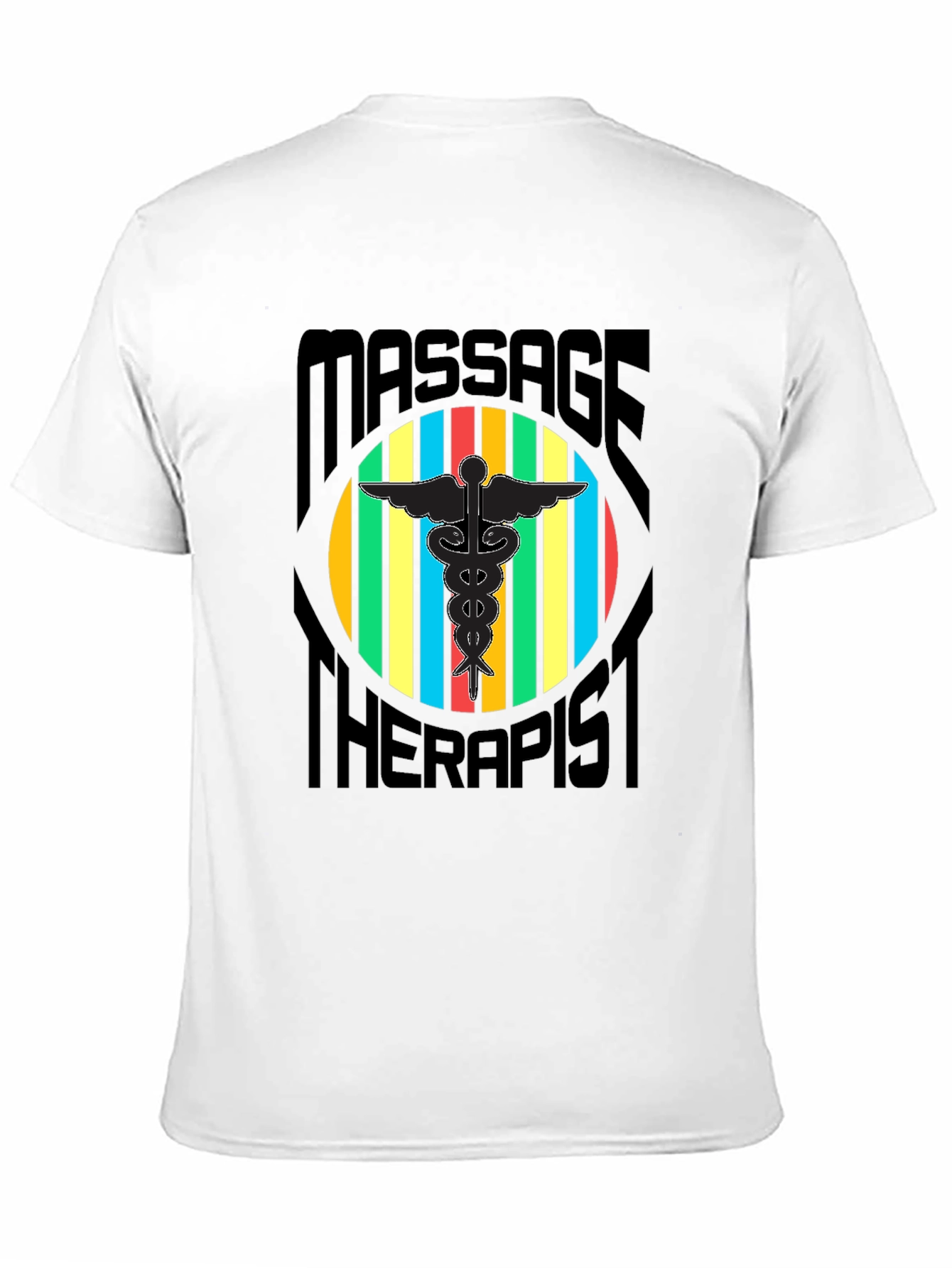 Black Massage Therapist Graphic T-Shirt view 11