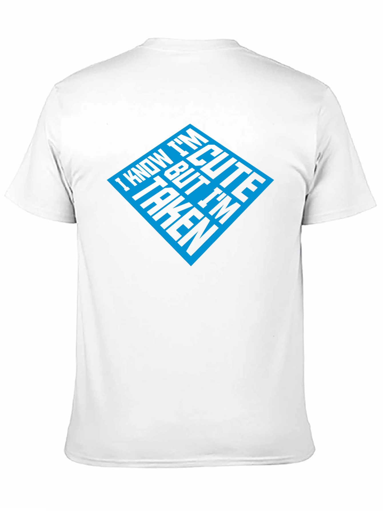 Black Cute But Taken Men's Black Graphic Tee view 11