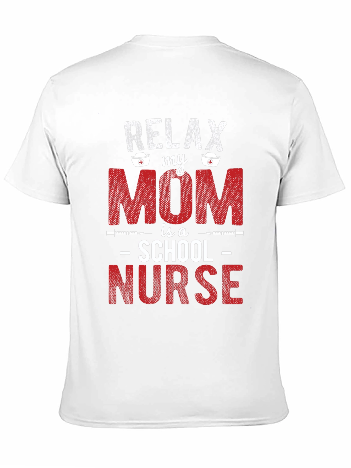 Black Relax My Mom is a School Nurse Graphic Tee view 11