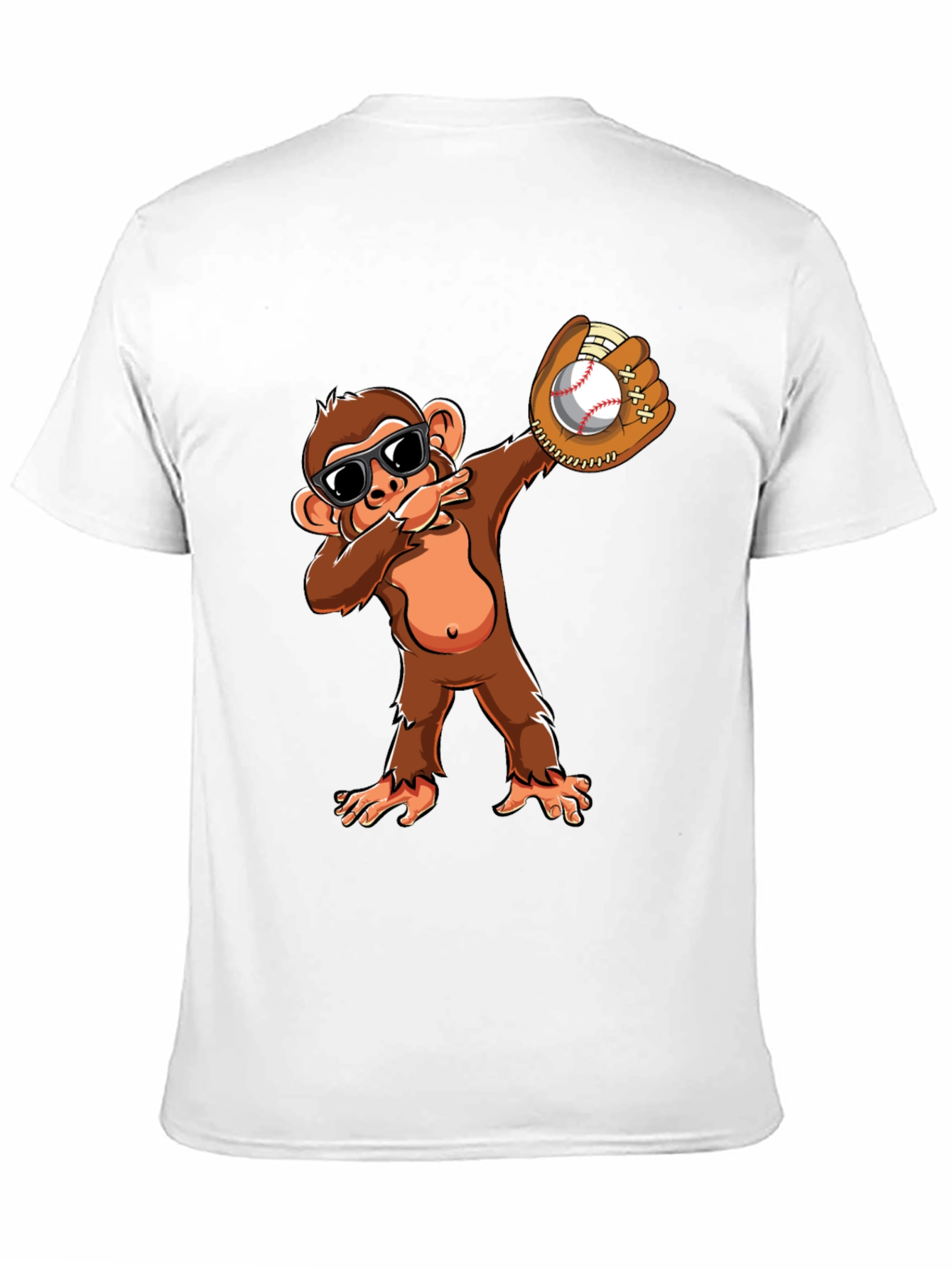 Black Monkey Dabbing Baseball T-Shirt view 11