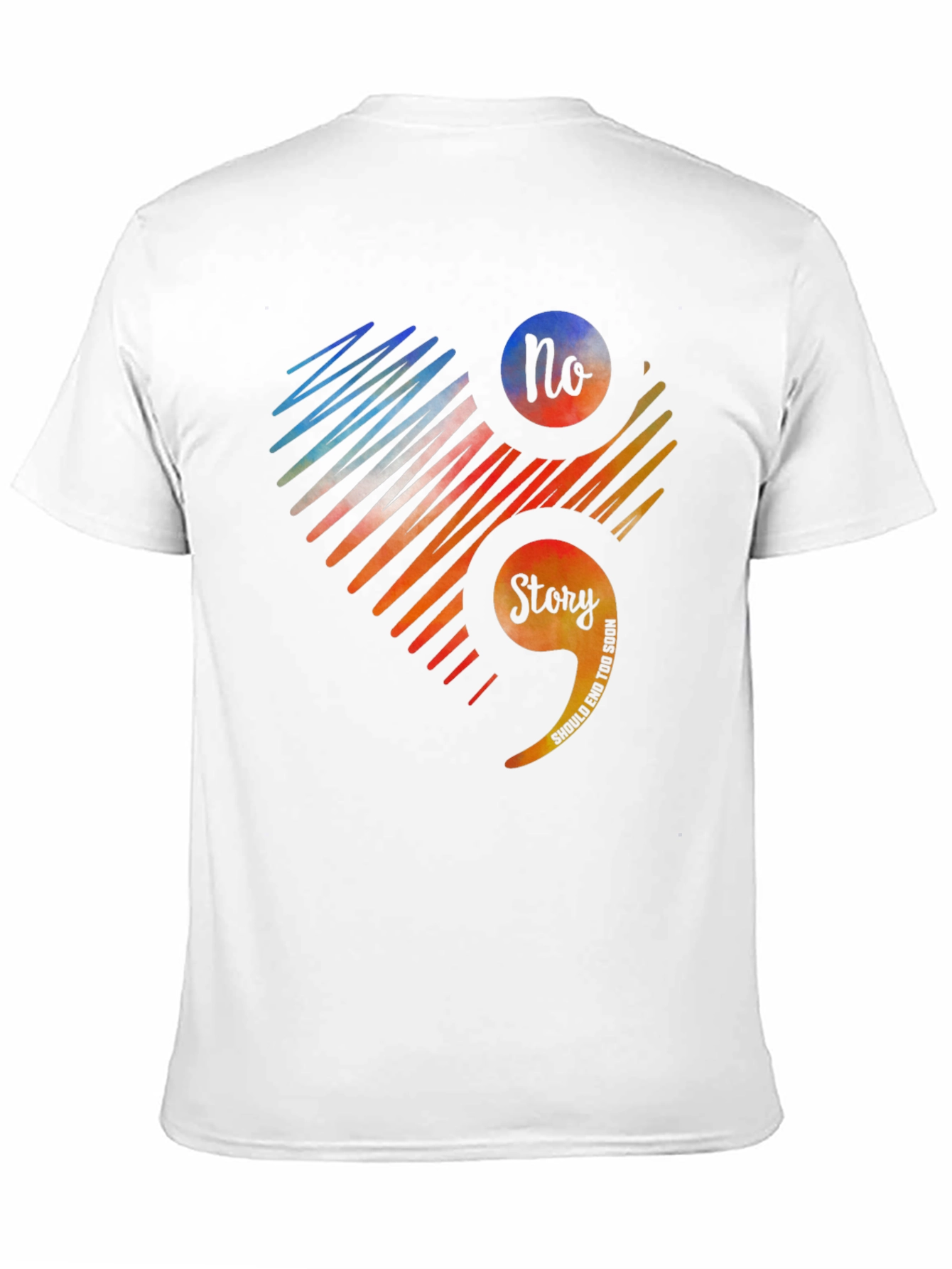 Black Semicolon Mental Health Awareness Graphic Tee view 11