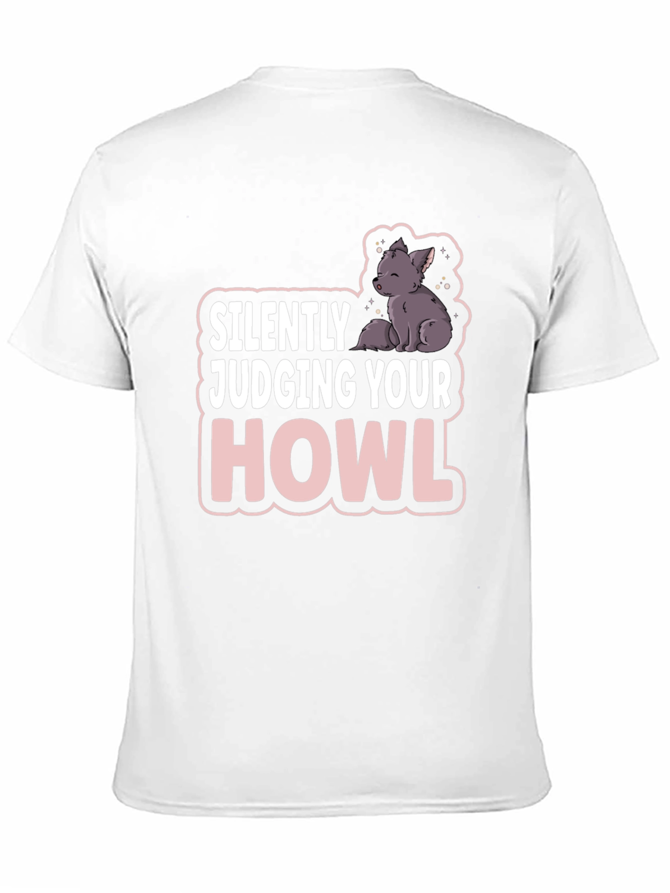 Black Silently Judging Your Howl T-Shirt - Funny Wolf Tee view 11