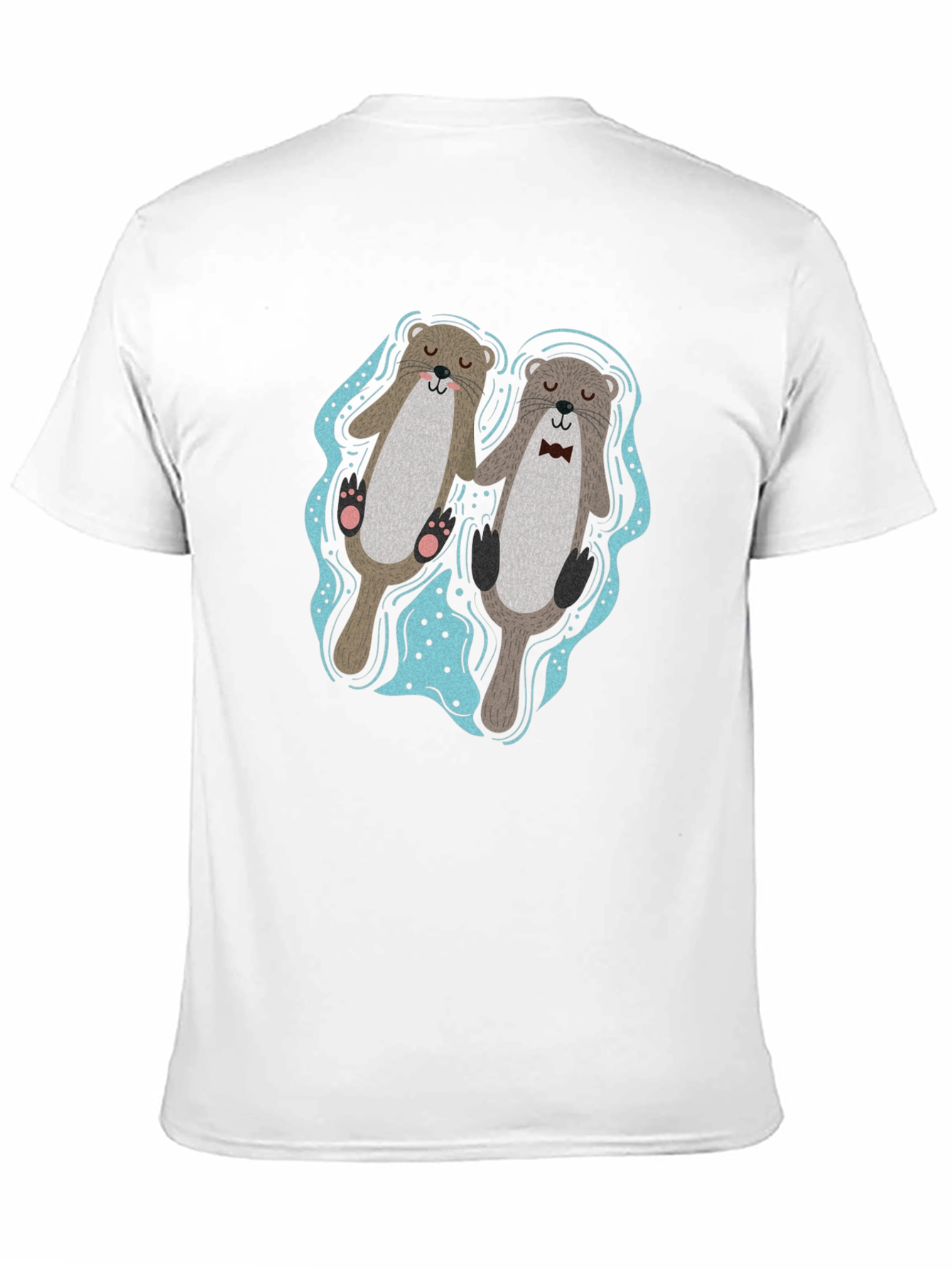 Black Otter Love T-Shirt - Cute Matching Pair Design view 11