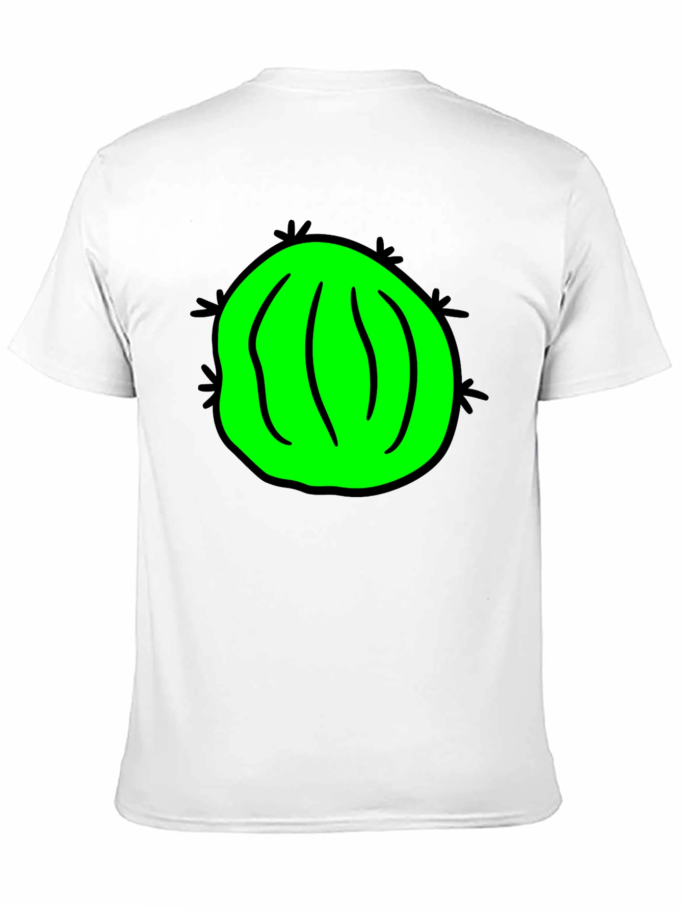 Black Novelty Green Cactus Graphic Black T-Shirt view 11