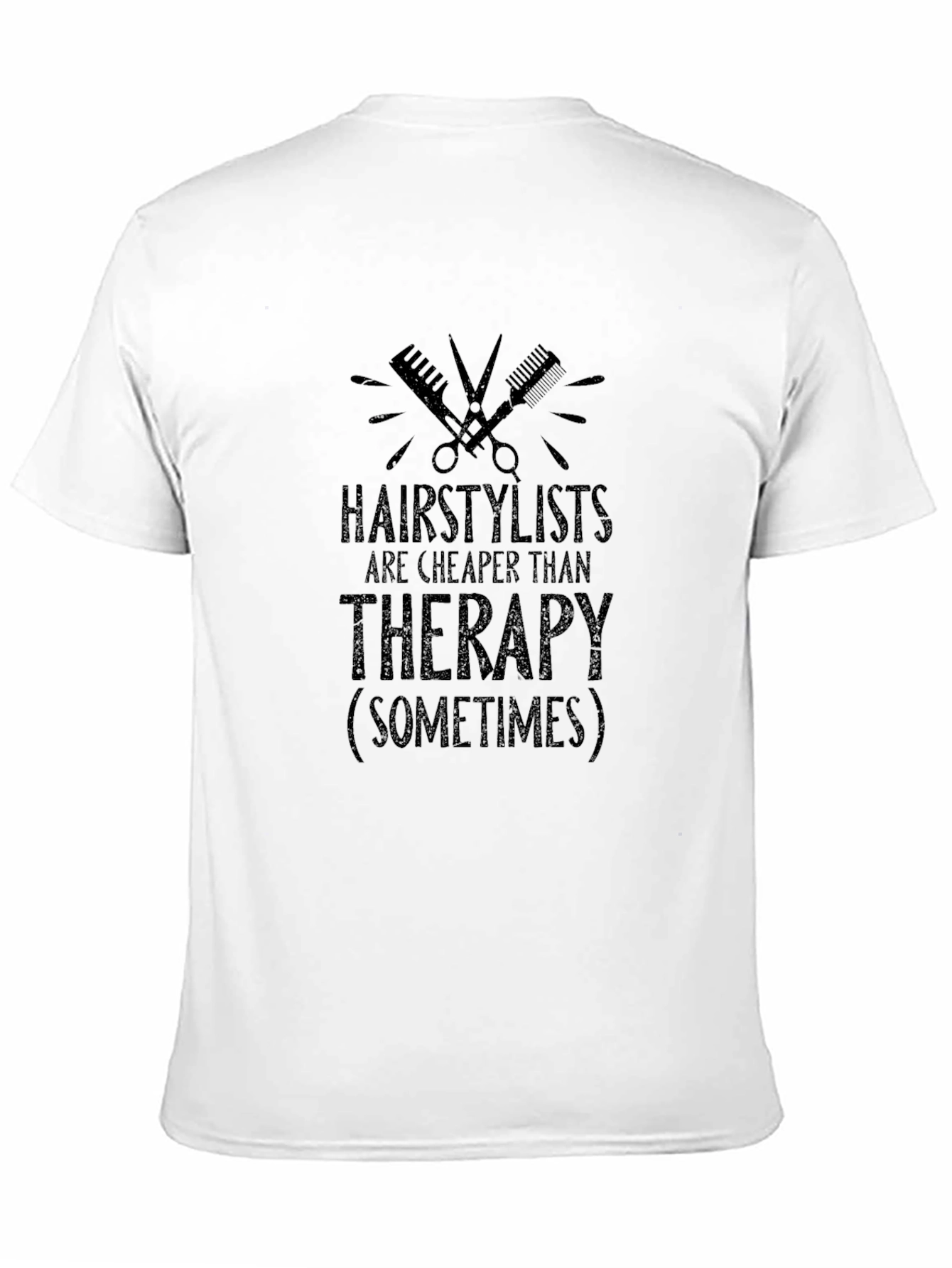 Black Hairstylist Therapy Graphic Tee view 11