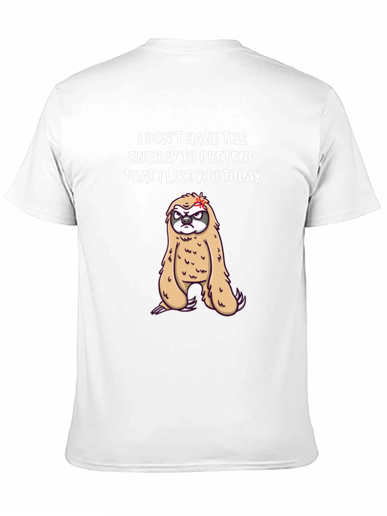 Black Funny Sloth Graphic T-Shirt - Introvert Humor Tee view 11