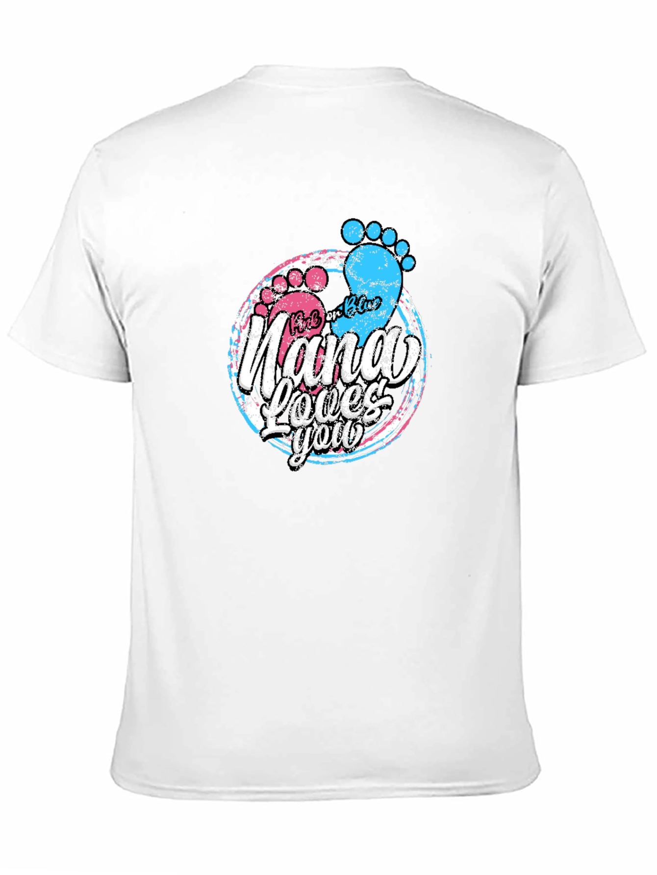 Black Pink or Blue Nana Loves You T-Shirt - Gender Reveal Tee view 11