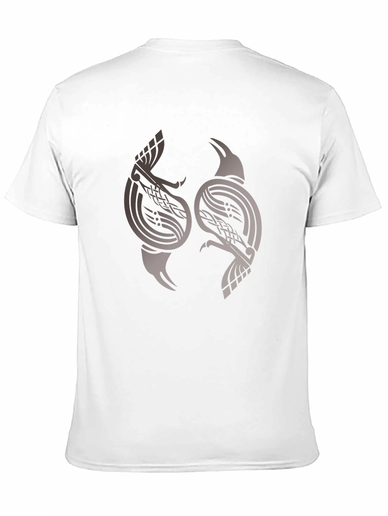 Black Raven Graphic Tee - Black Viking Style Shirt view 11