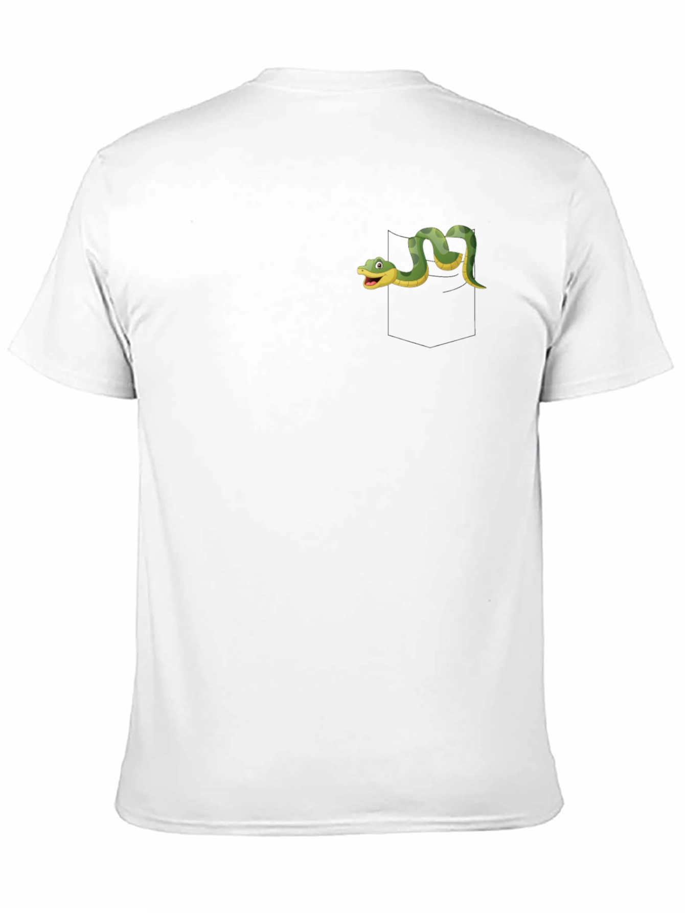 Black Black T-Shirt with Cartoon Snake Design view 11