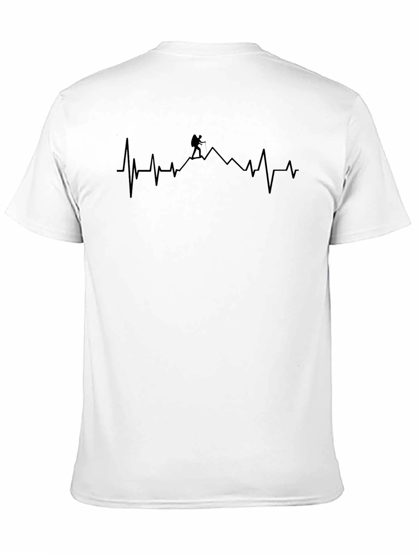 Black Hiking Heartbeat T-Shirt - Adventure Ready view 11
