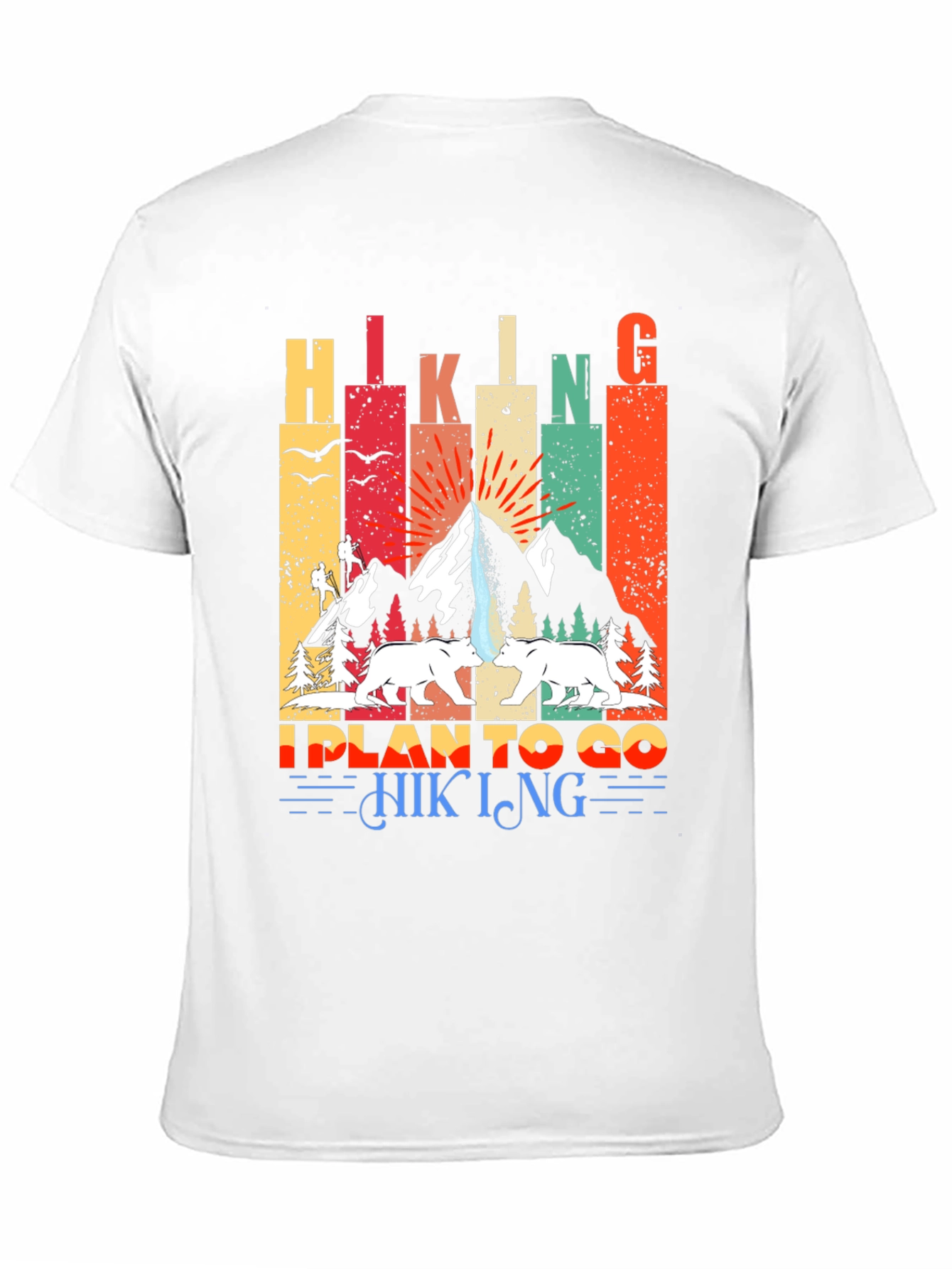 Black Hiking Design T-Shirt - I Plan to Go Hiking view 11