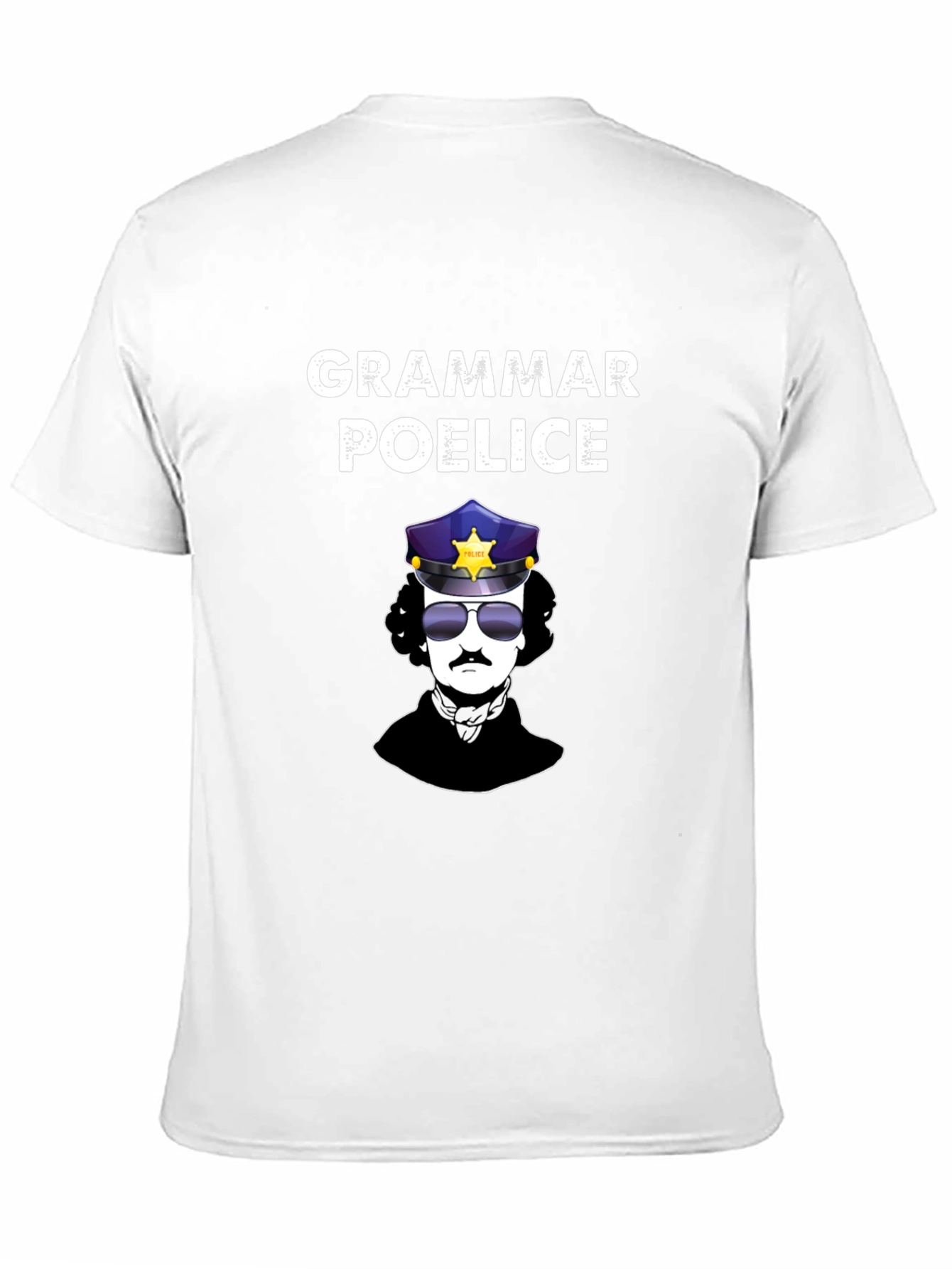 Black Grammar Poe-lice T-Shirt | Edgar Allan Poe view 11
