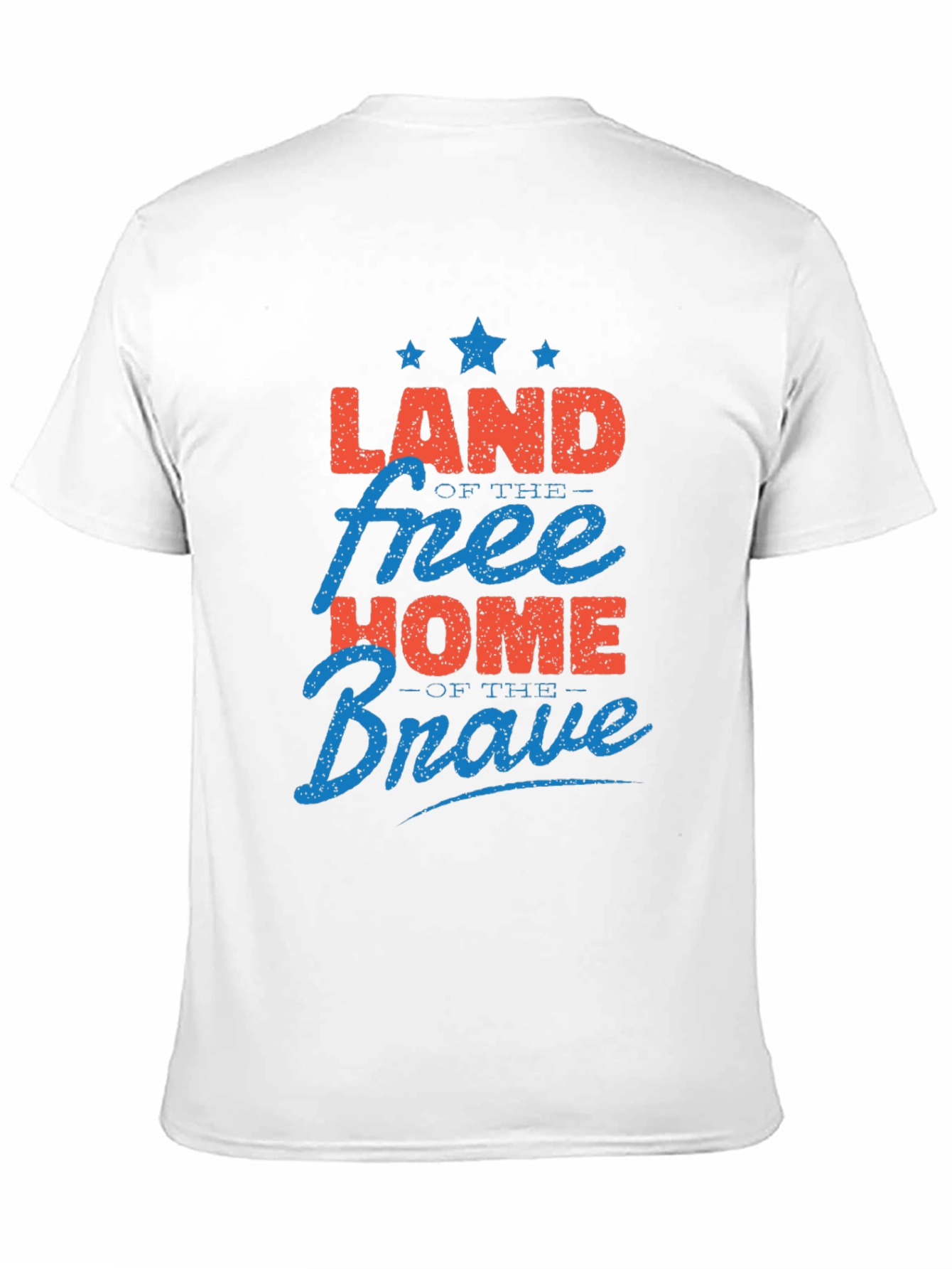 Black Patriotic Land of Free Home of Brave Graphic T-Shirt view 11