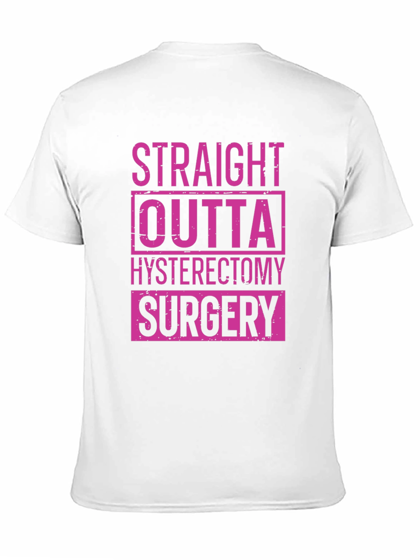 Black Straight Outta Hysterectomy Surgery T-Shirt view 11