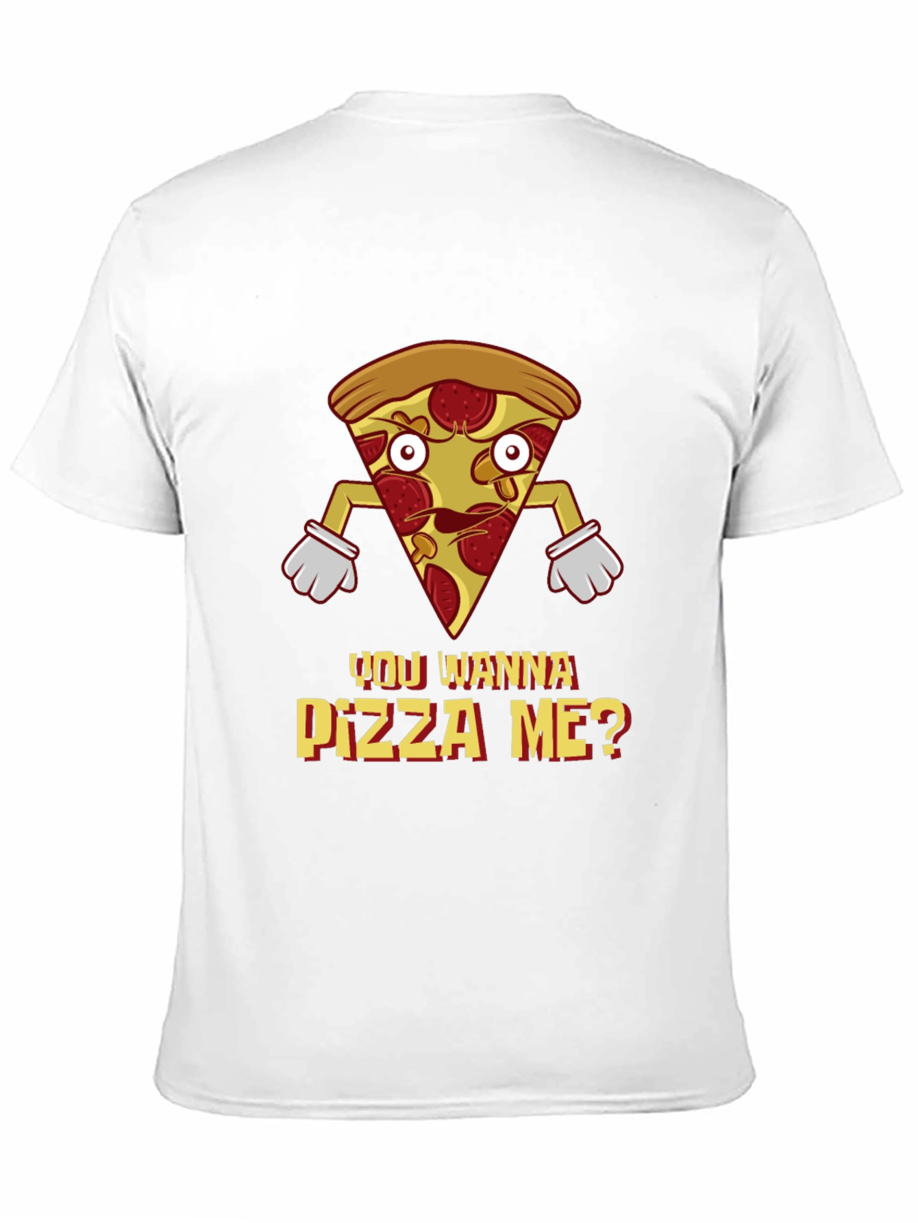 Black You Wanna Pizza Me? Graphic T-Shirt - Foodie Tee view 11