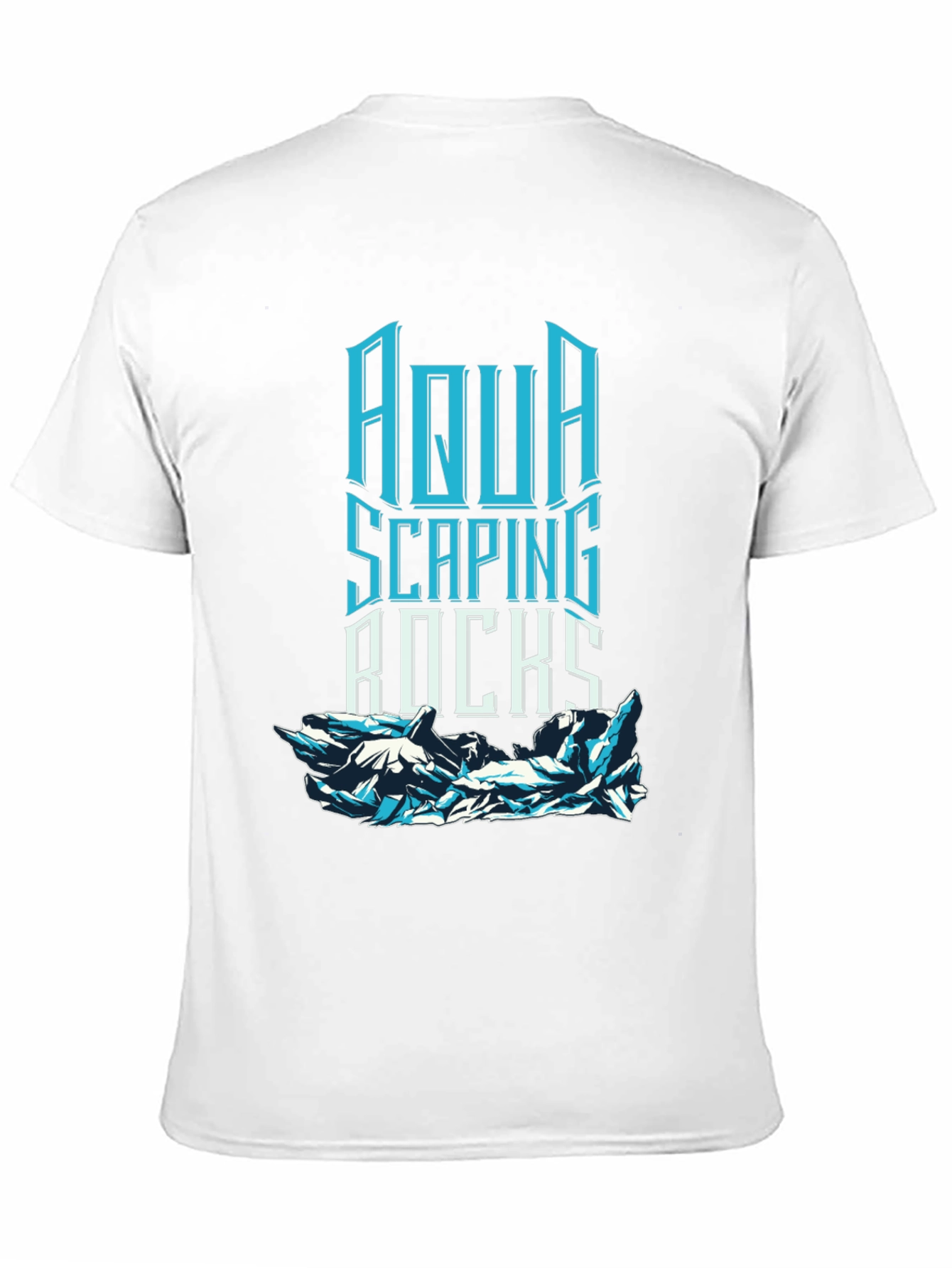 Black Aqua Scaping Rocks Graphic T-Shirt view 11