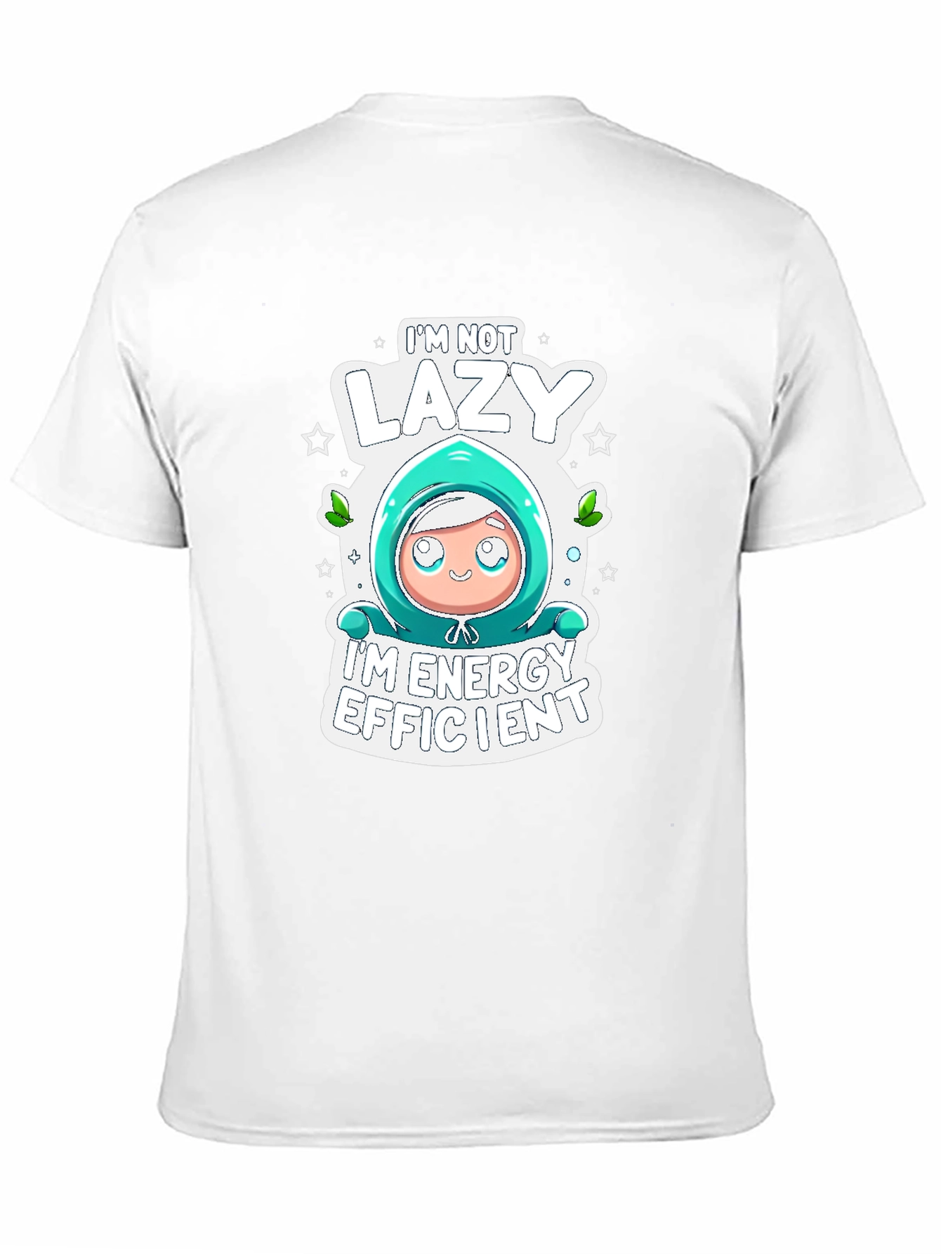Black Lazy Energy Efficient Graphic T-Shirt view 11