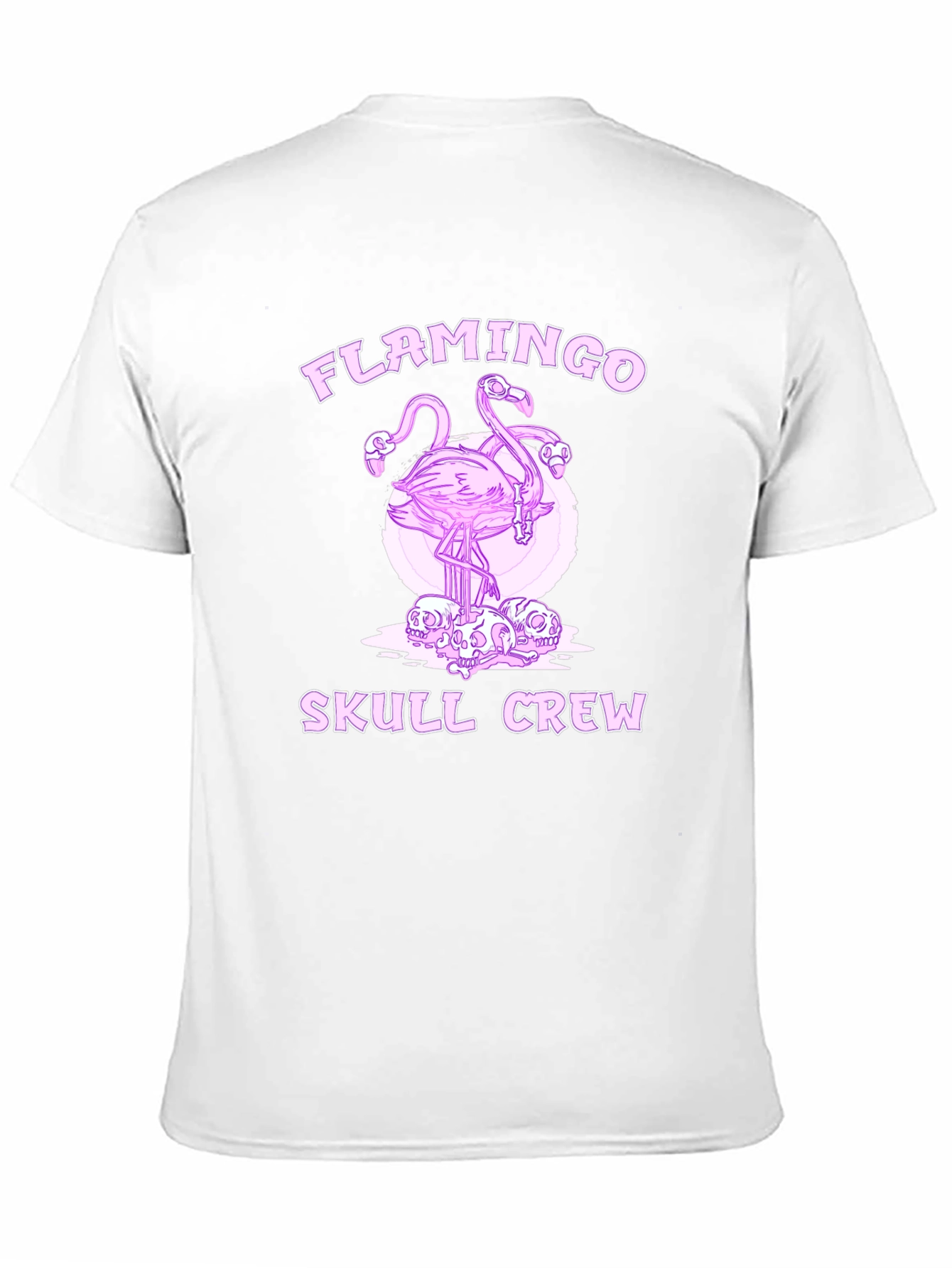Black Flamingo Skull Crew Black T-Shirt view 11