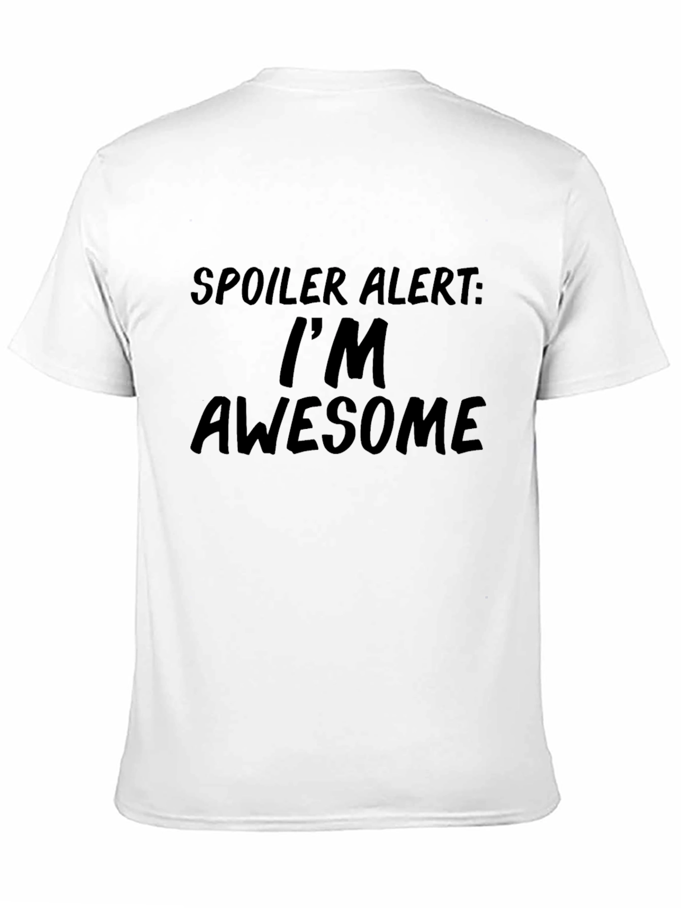 Black Spoiler Alert: I'm Awesome Black Graphic T-Shirt view 11