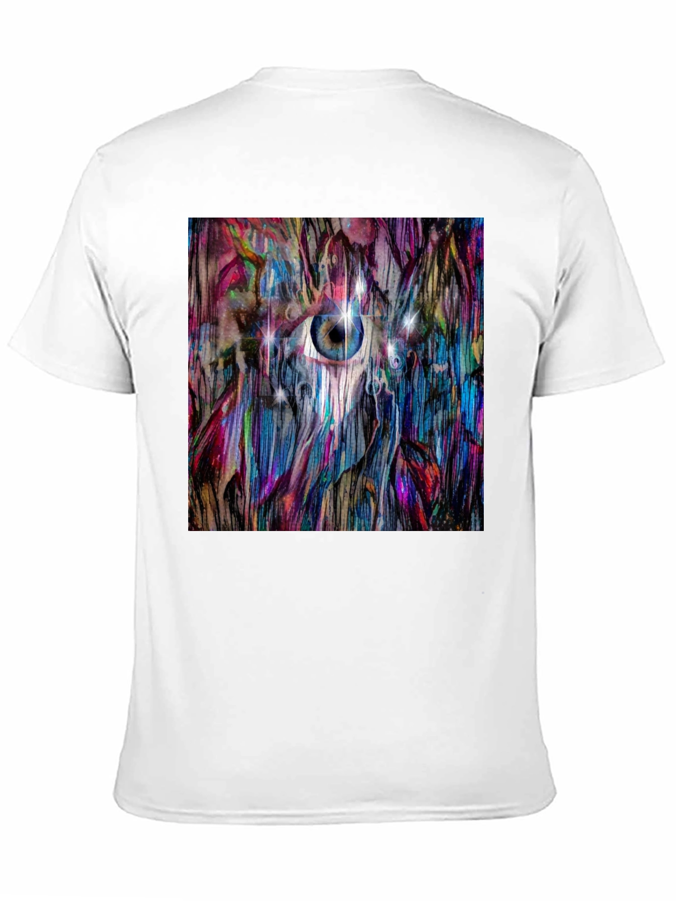 Black Abstract Eye T-Shirt: Artistic Graphic Tee view 11