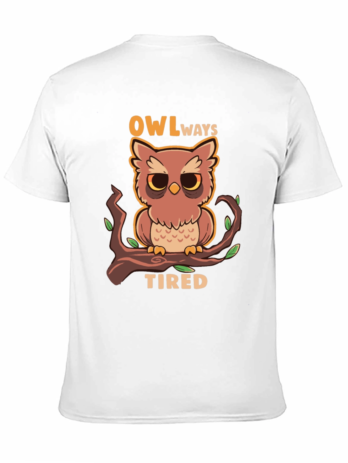 Black Owl Always Tired Graphic Tee view 11