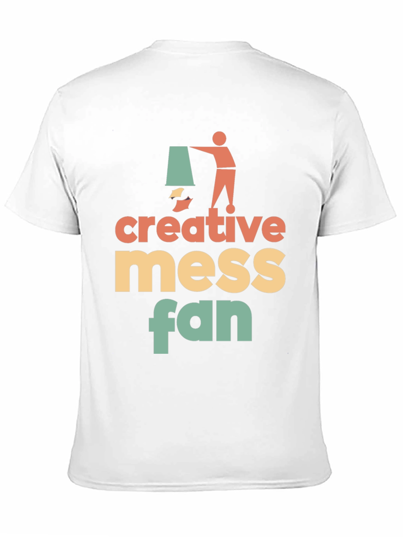 Black Creative Mess Fan Graphic T-Shirt - Stylish & Unique! view 11