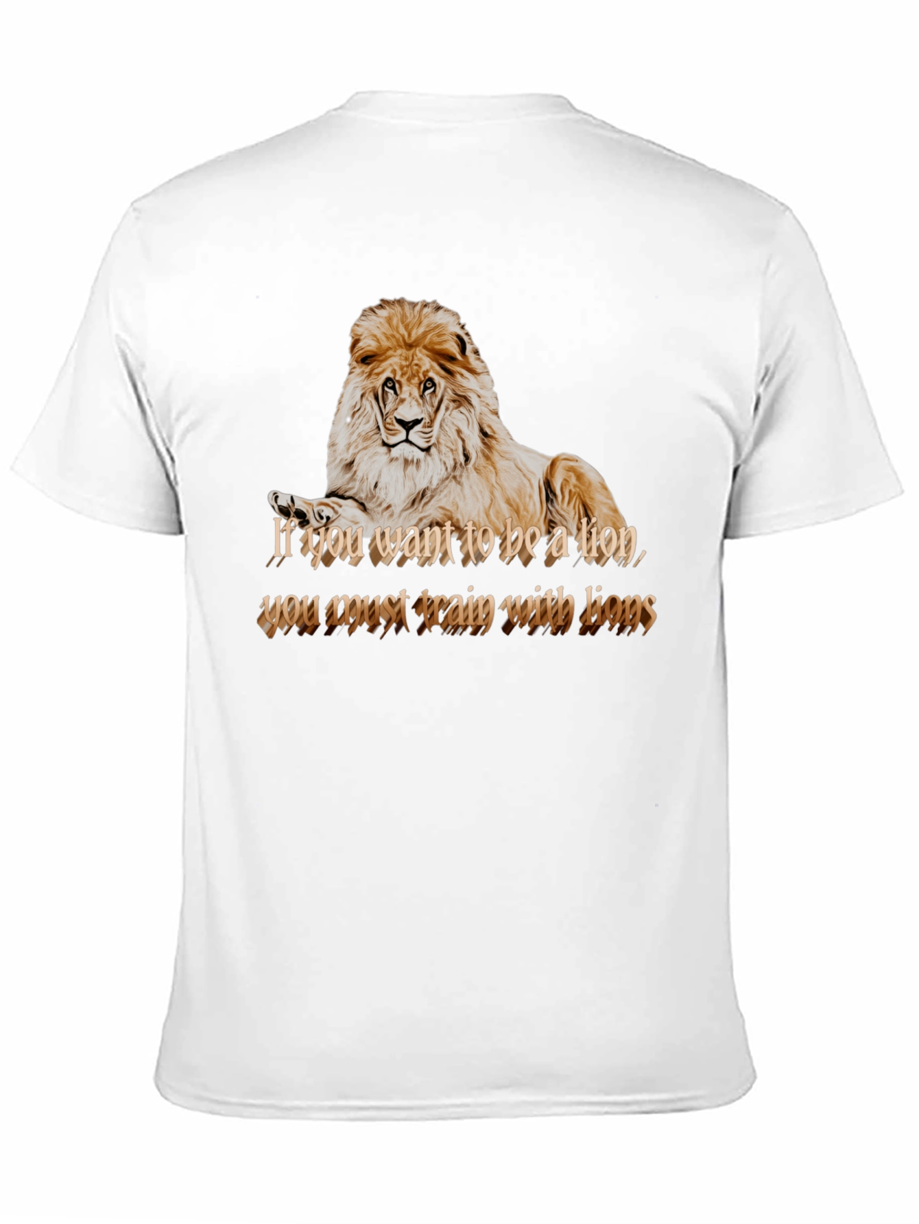 Black Lion Motivation Graphic Tee - Train With Lions T-Shirt view 11