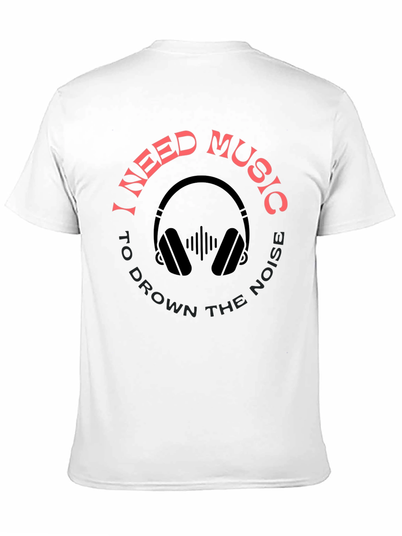 Black I Need Music Graphic T-Shirt view 11