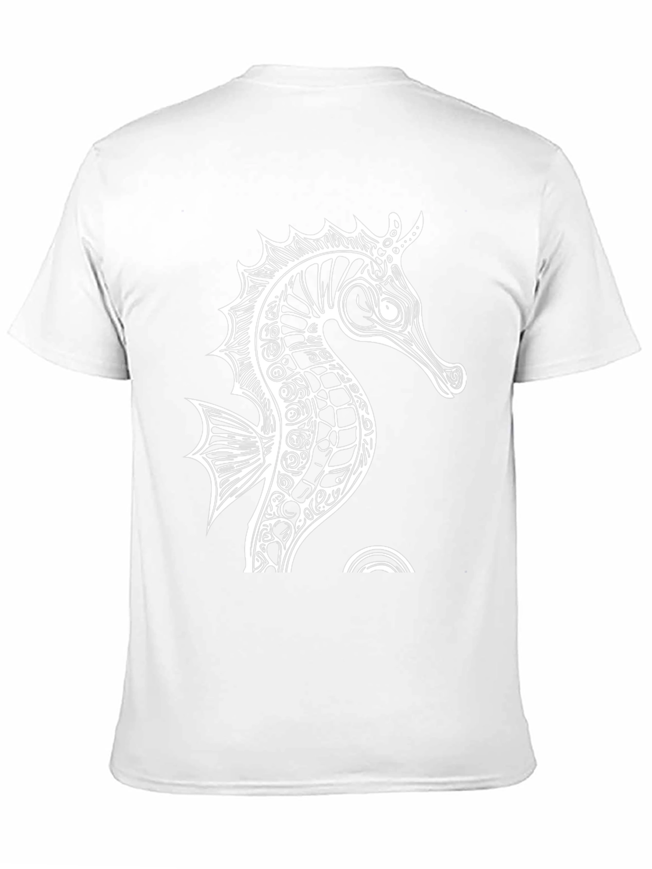 Black Seahorse Graphic Black T-Shirt - Unique Ocean Design view 11
