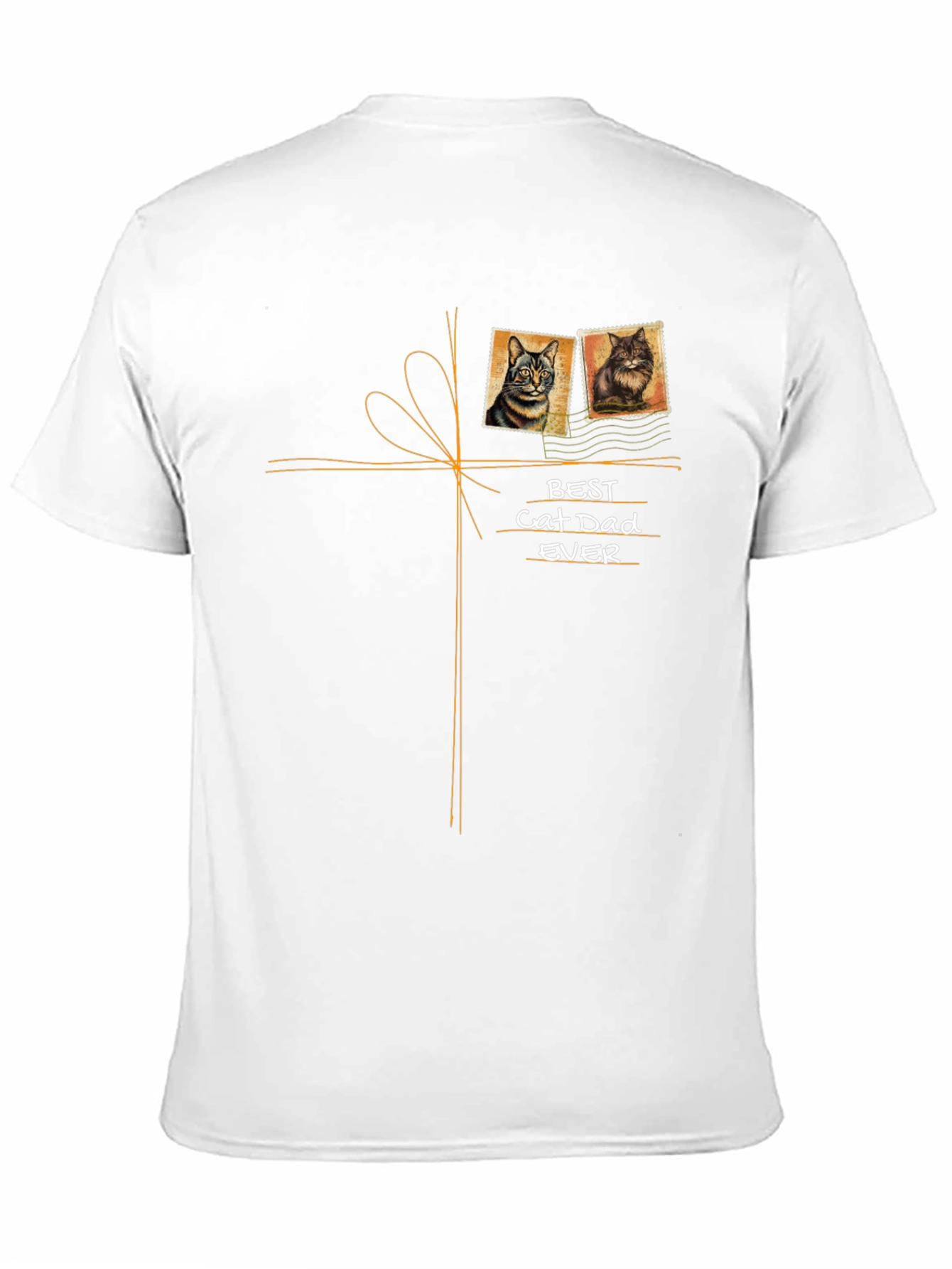 Black Best Cat Dad Ever Graphic T-Shirt view 11