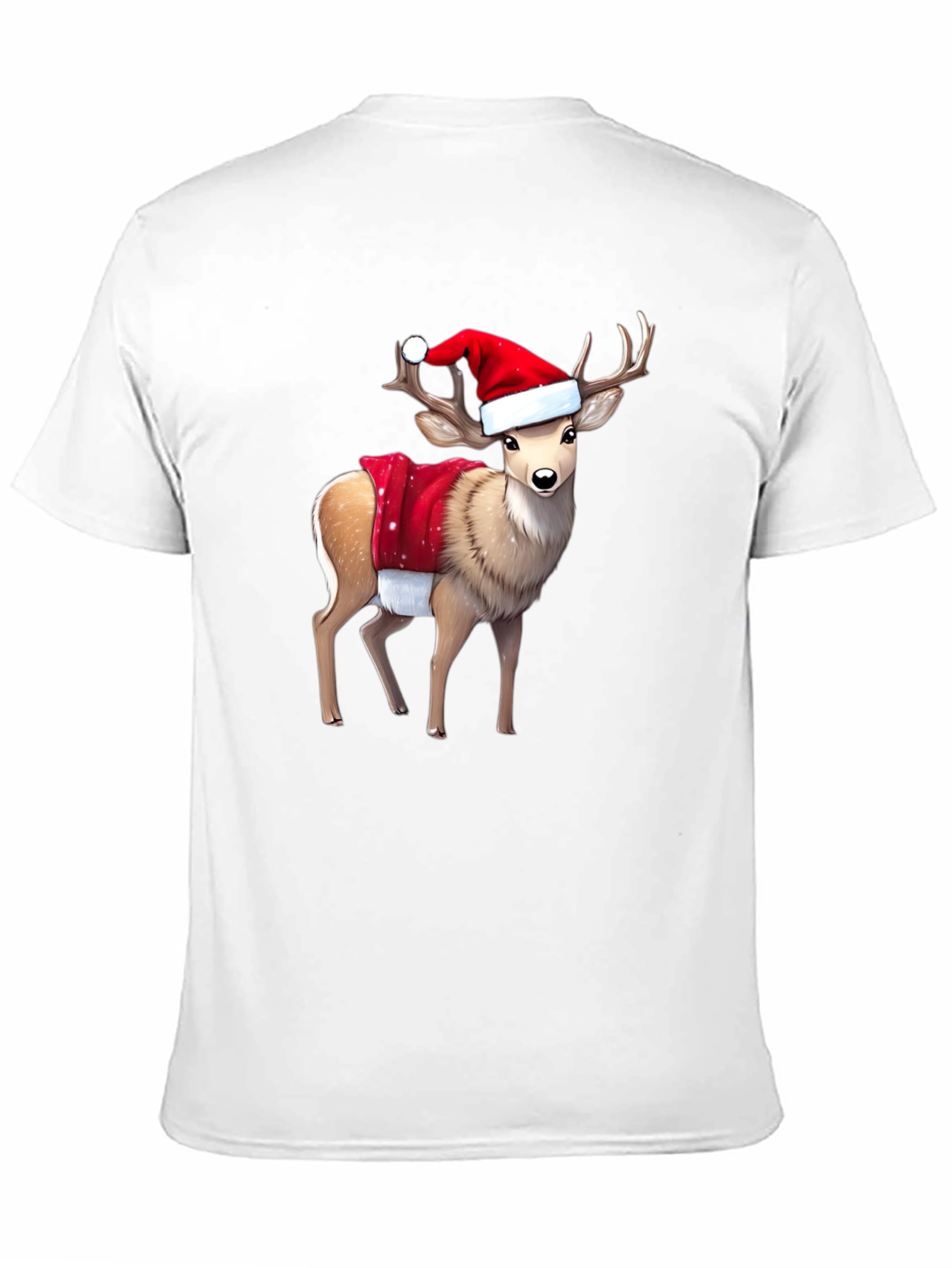 Black Festive Reindeer Graphic Tee - Holiday Style view 11