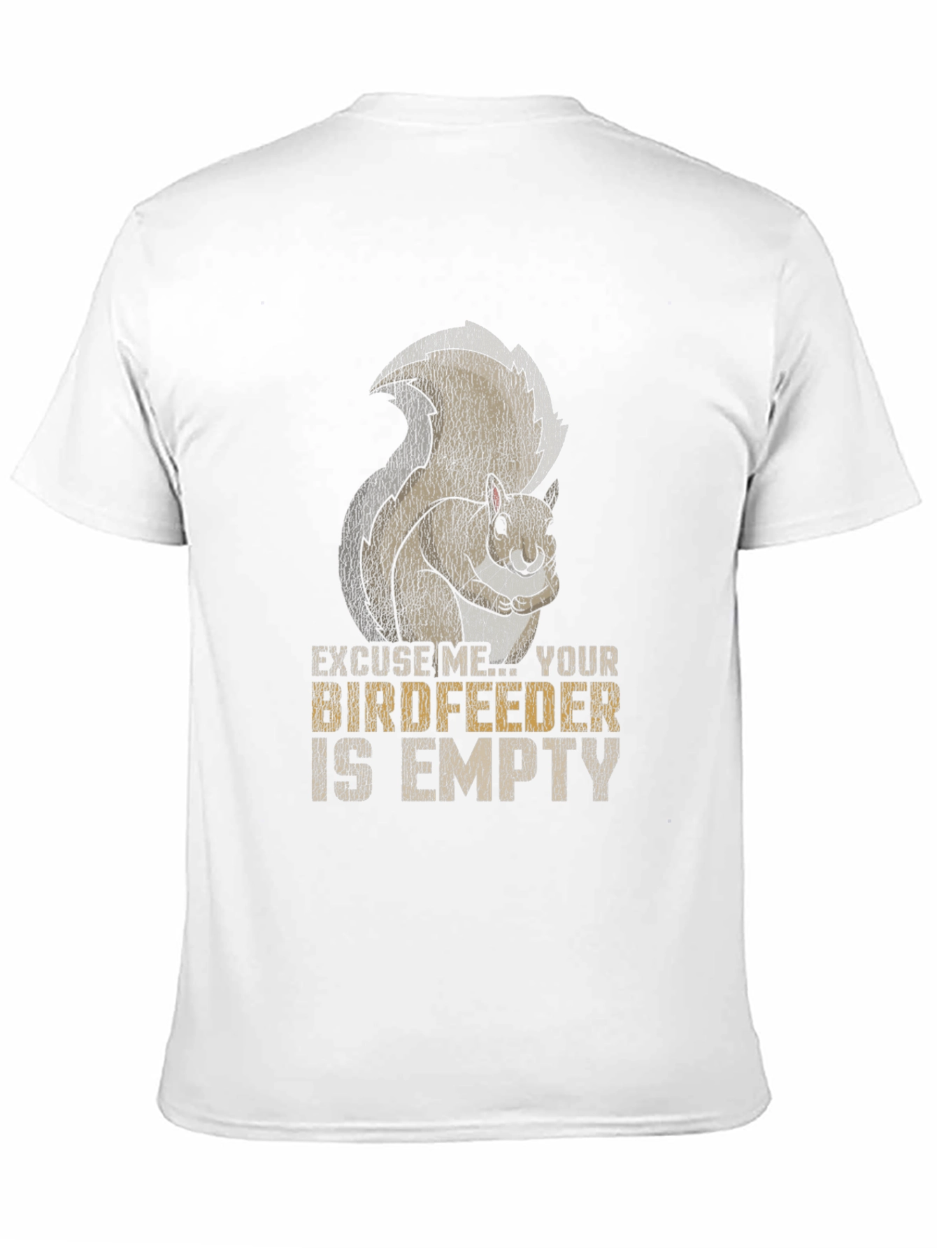 Black Funny Squirrel Birdfeeder T-Shirt view 11