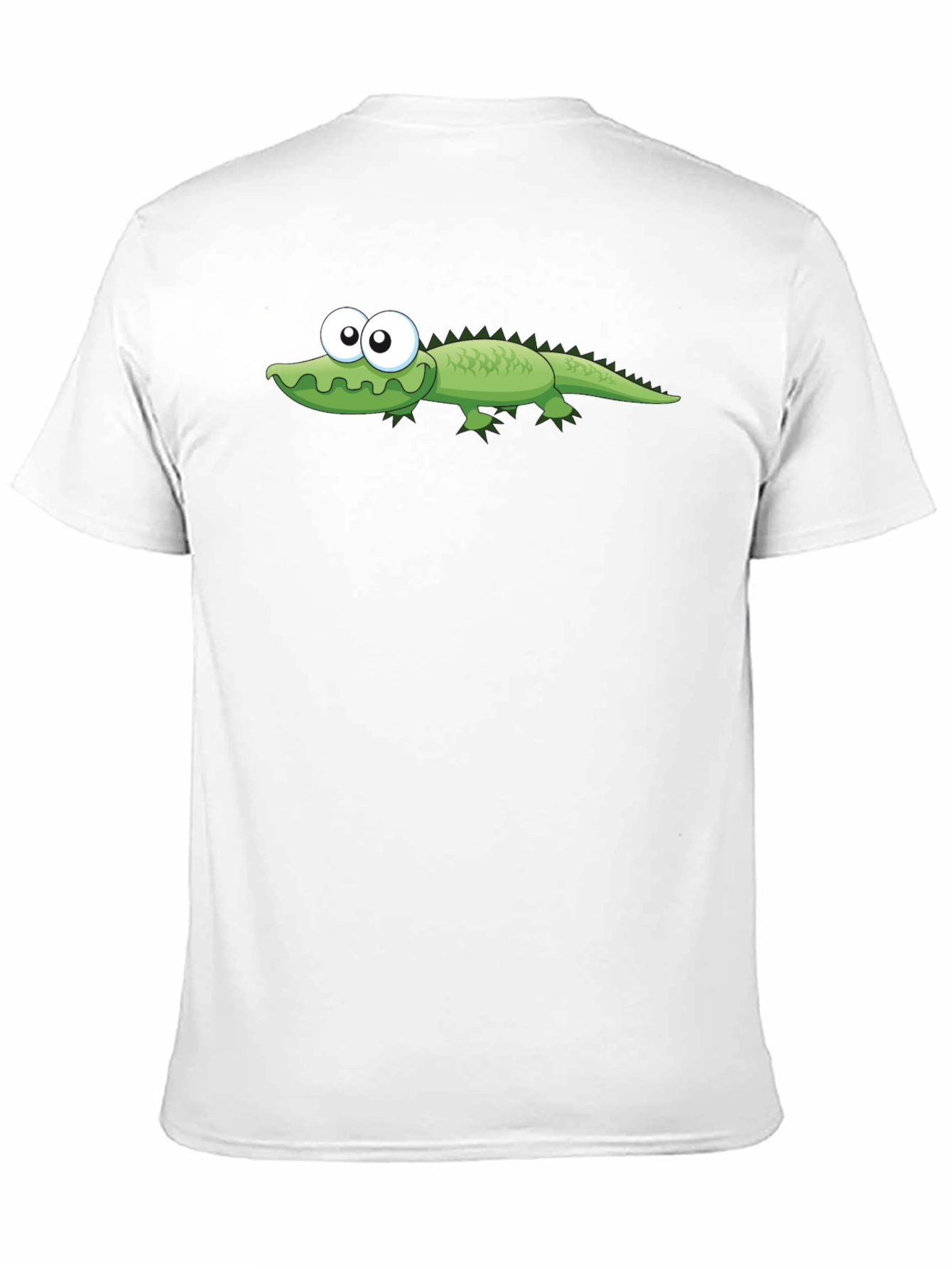 Black Cartoon Alligator Graphic T-Shirt - Black view 11