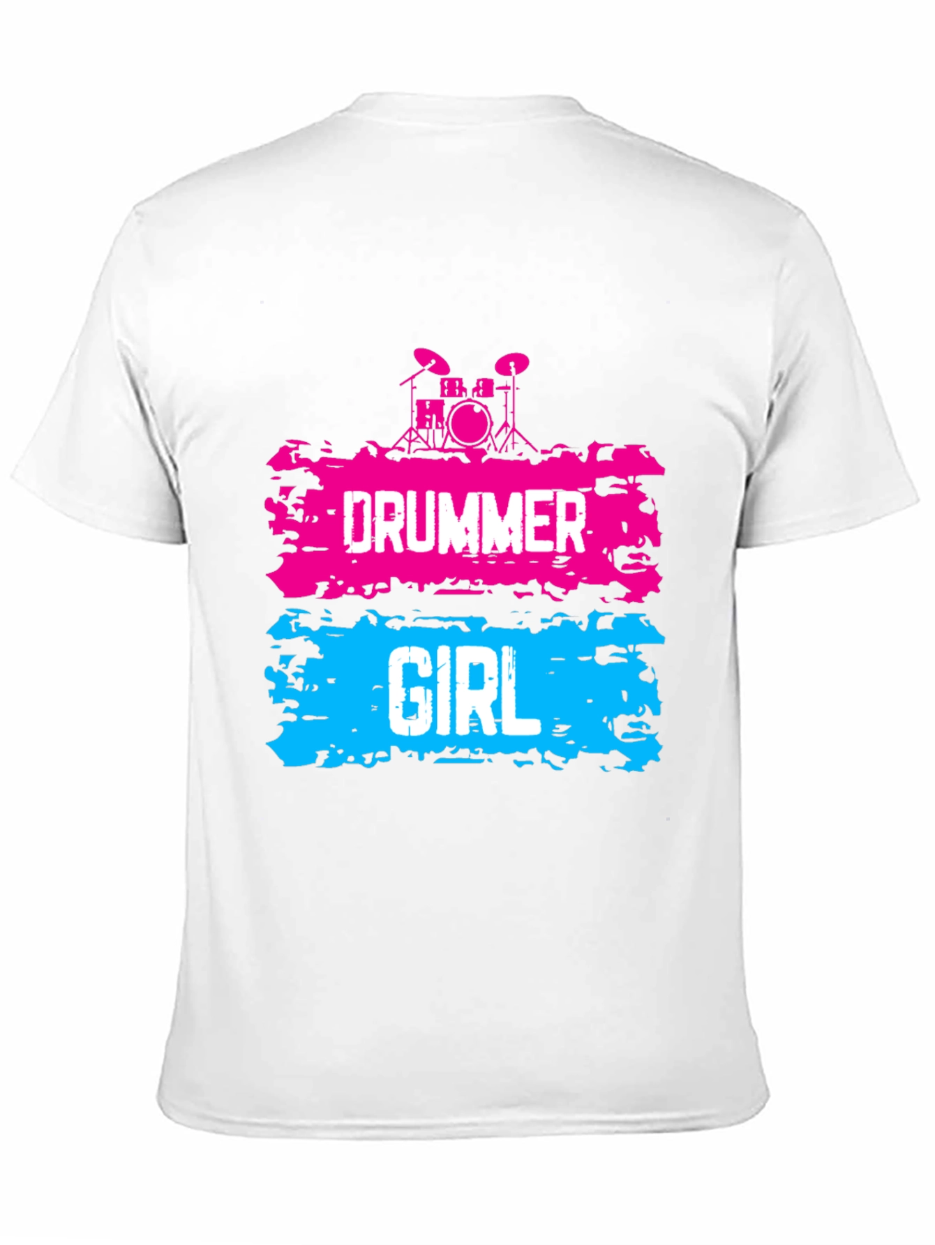 Drummer Girl Graphic Tee - Rock and Roll Style - 11