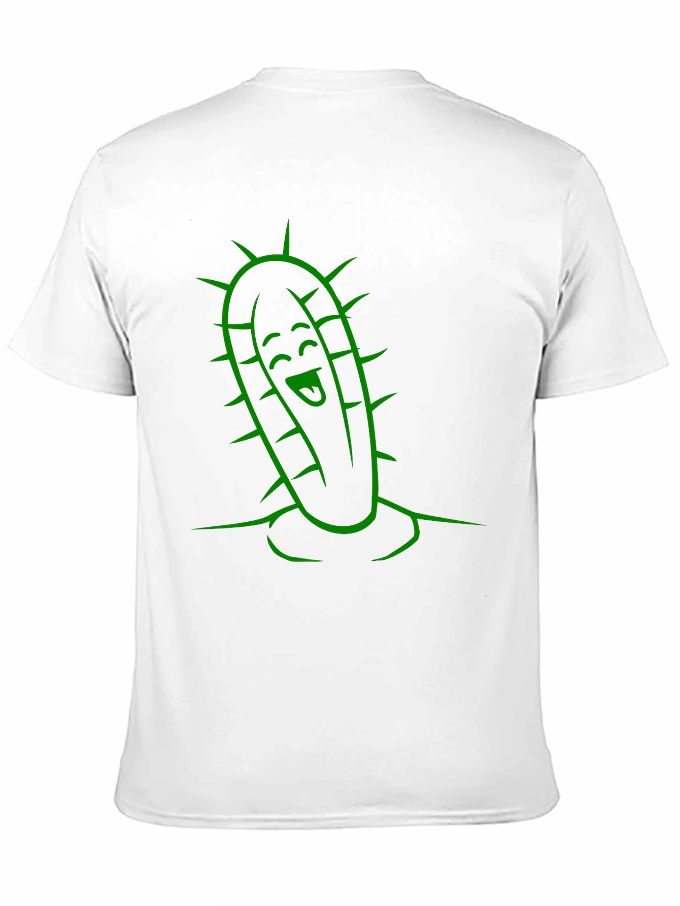 Black Cactus Character Graphic Tee - Fun Black T-Shirt view 11