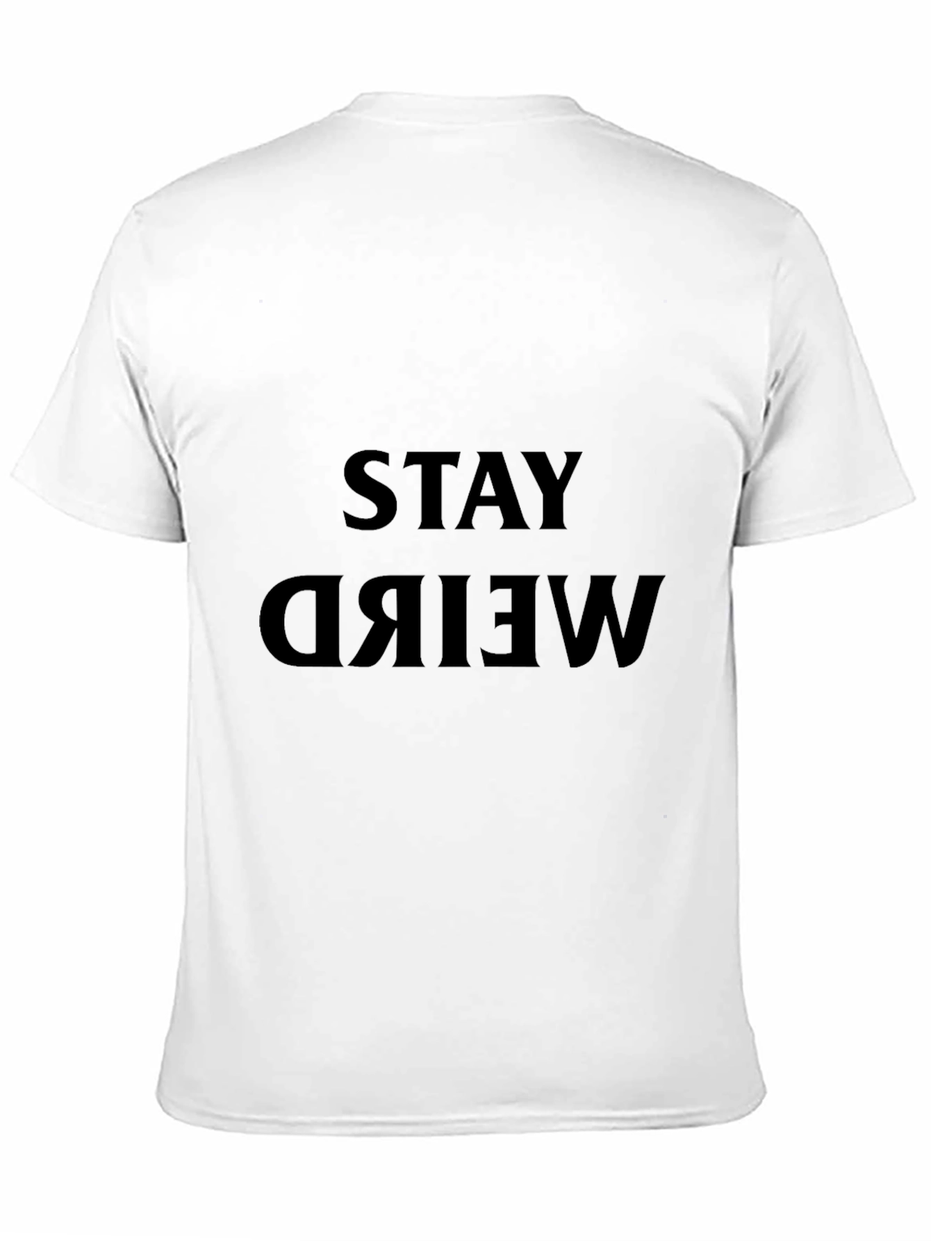 Black Stay Weird Black Graphic Tee view 11