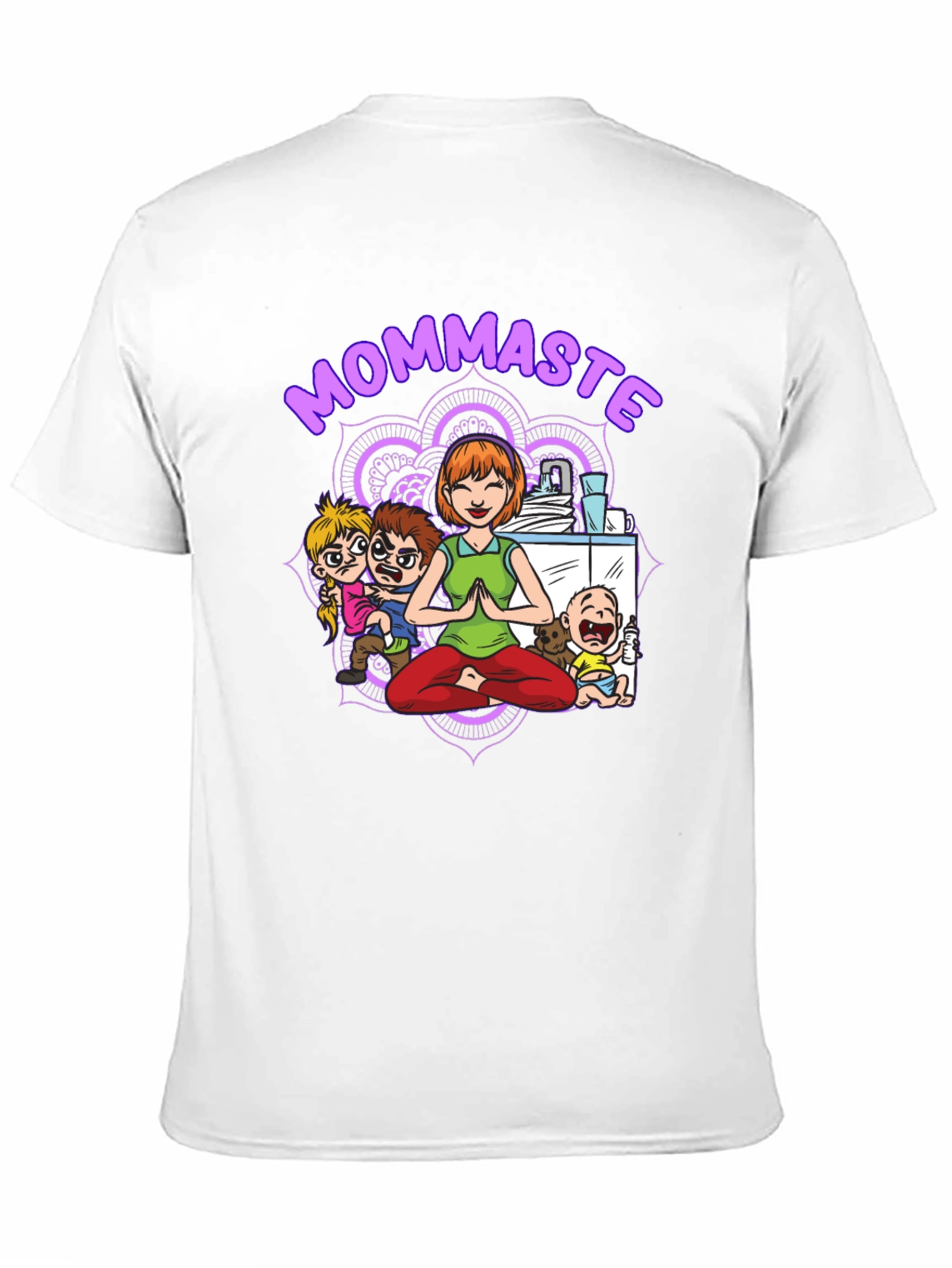 Black Mommaste Funny Yoga T-Shirt view 11