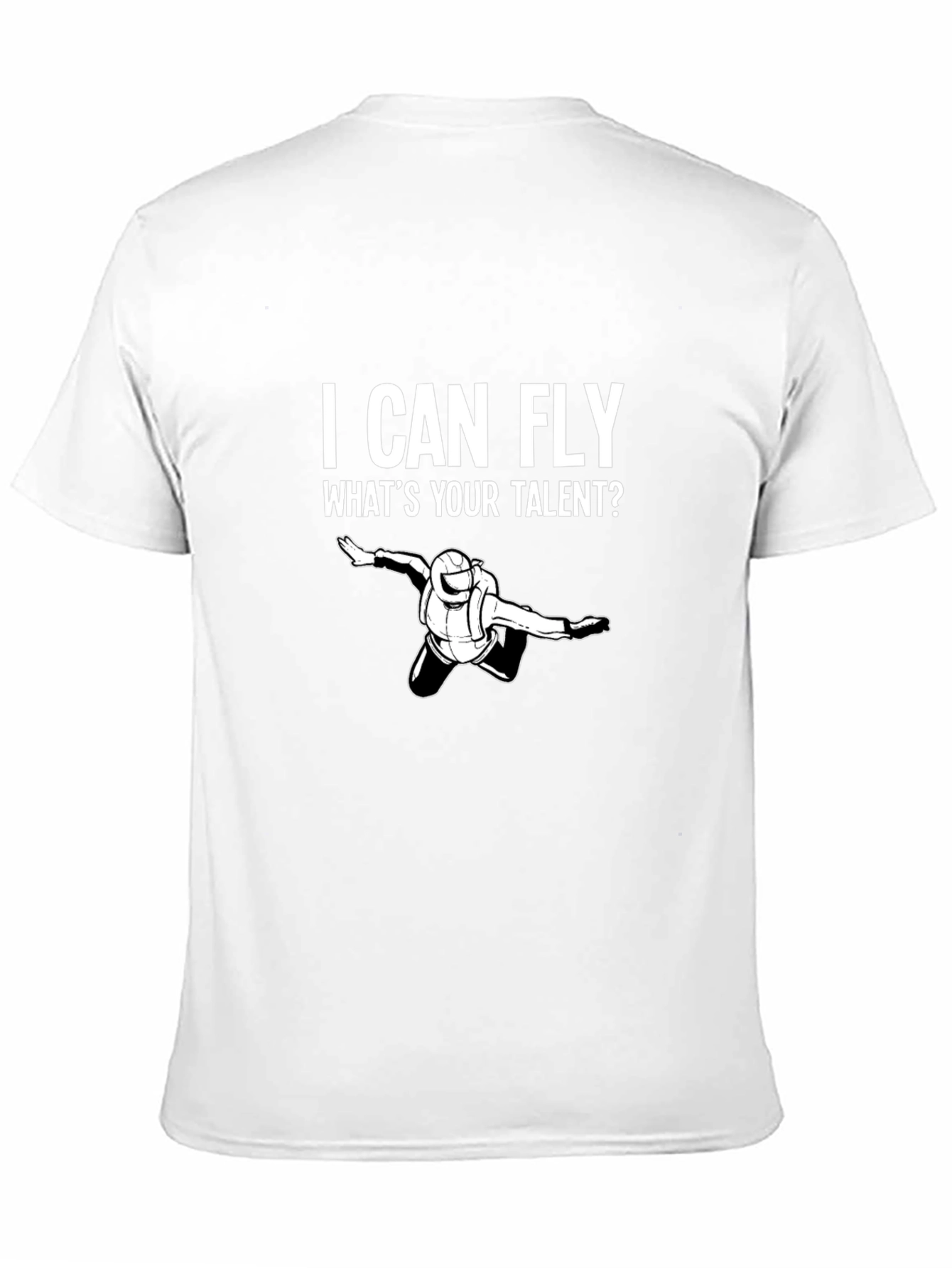 Black I Can Fly T-Shirt - Skydiver Graphic Tee view 11