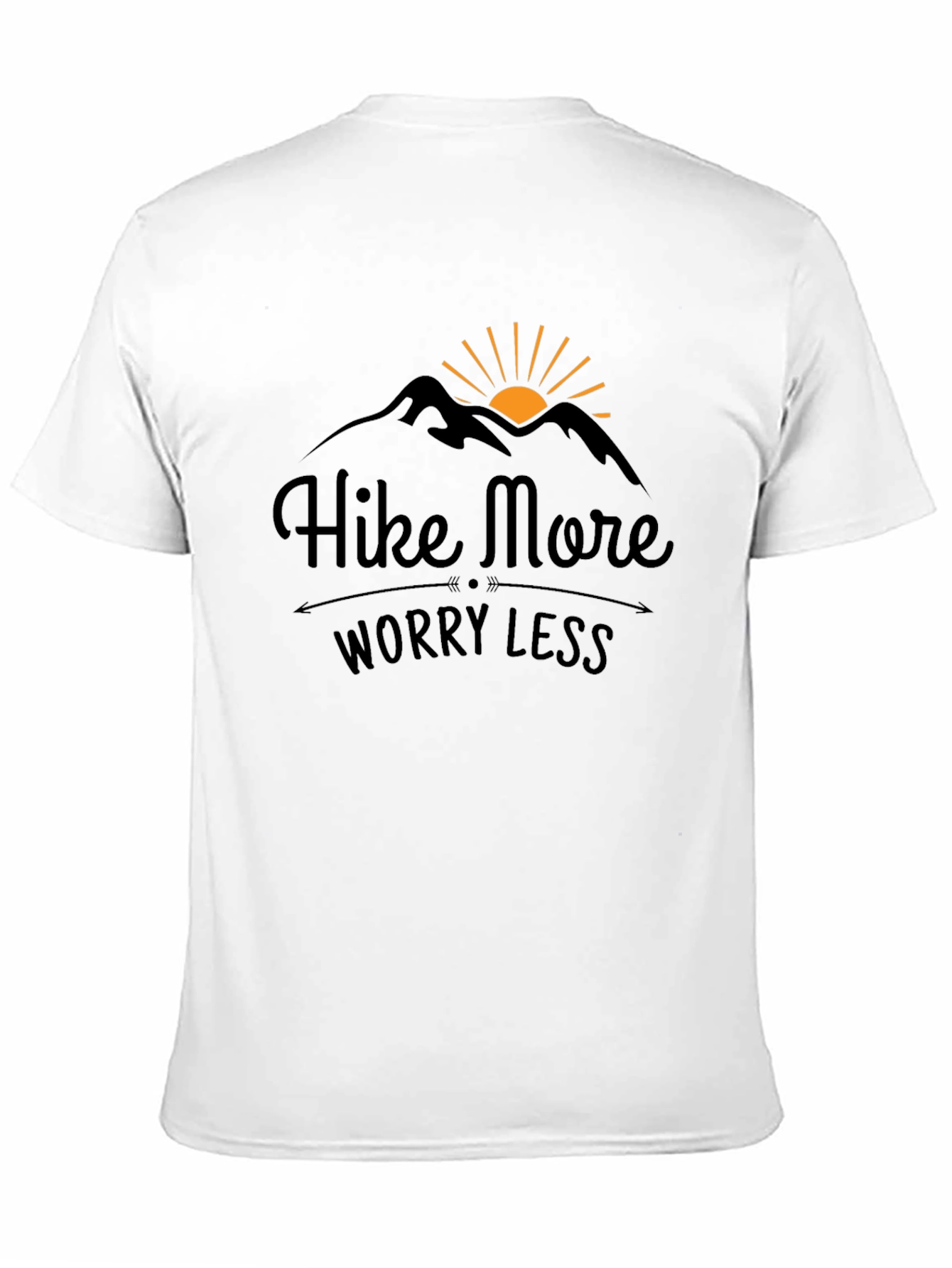Black Hike More Worry Less Black Graphic Tee view 11