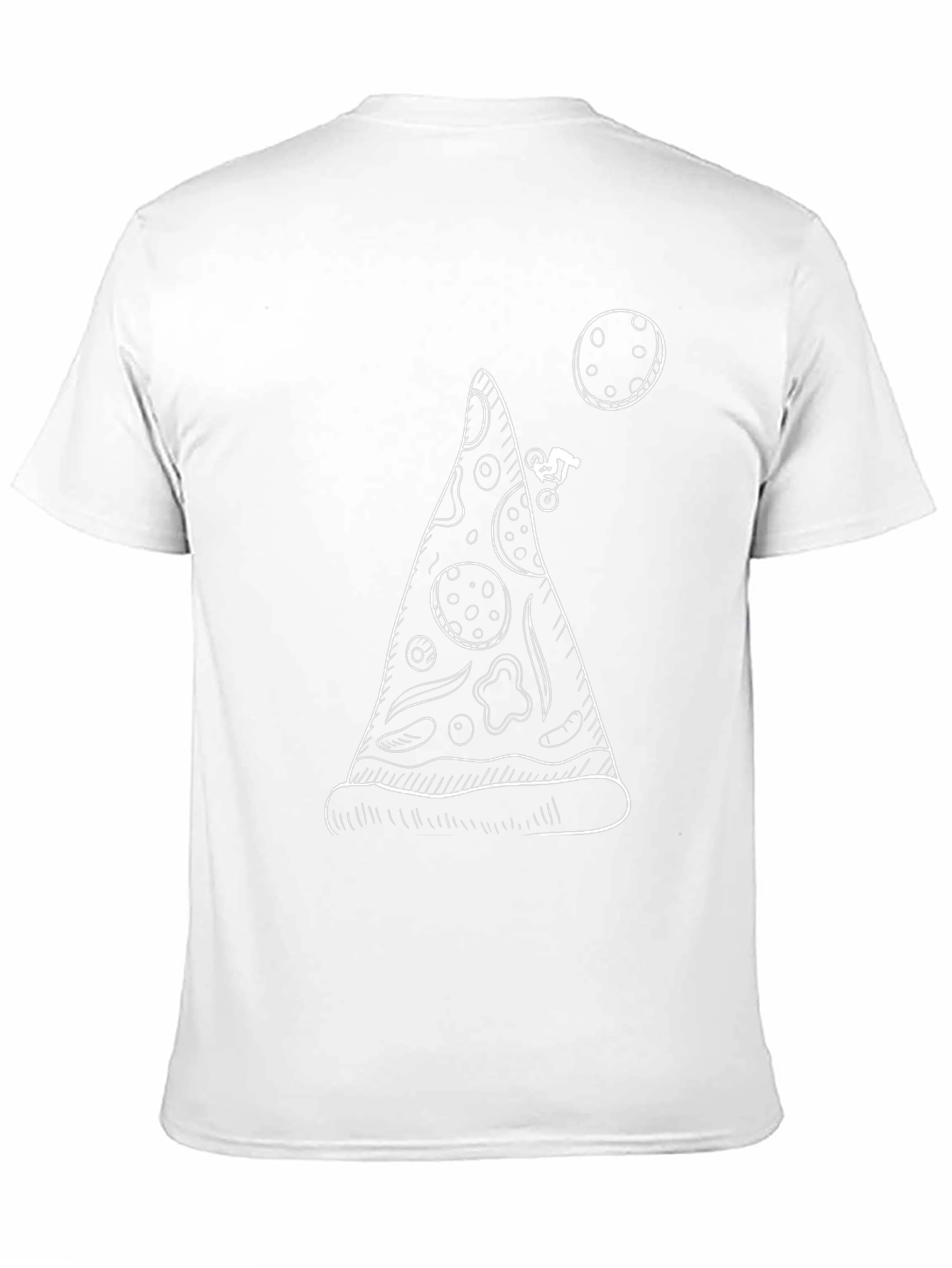 Black Pizza & Bike T-Shirt - Cool Graphic Tee view 11