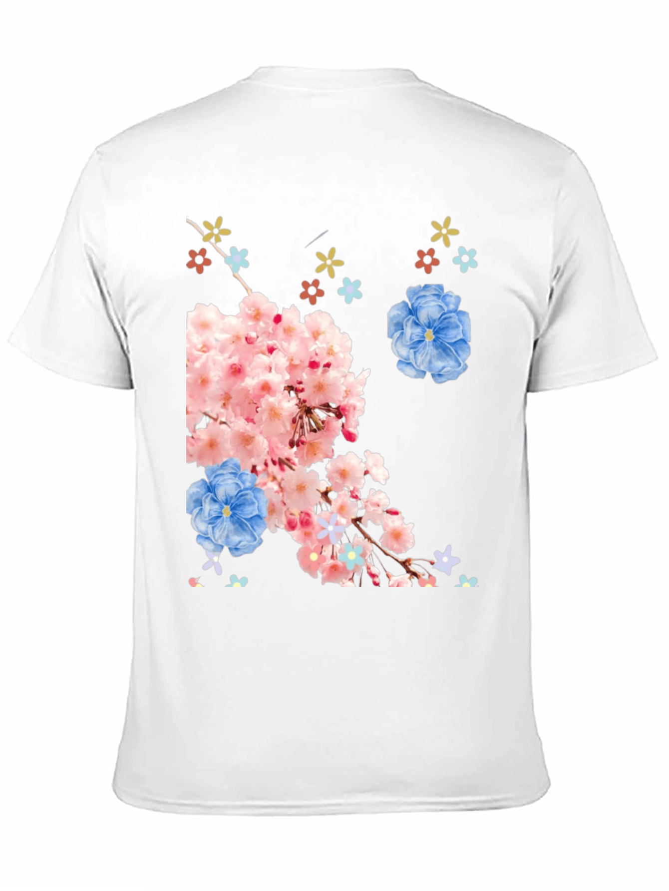 Black Floral Print Black T-Shirt view 11