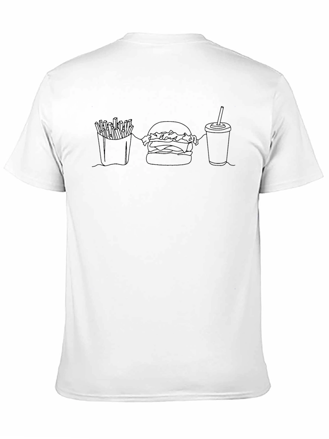Black Burger, Fries, & Drink Graphic Tee view 11