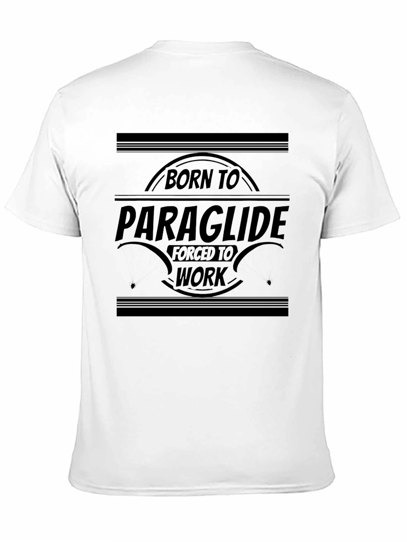 Black Born To Paraglide Black Graphic Tee view 11