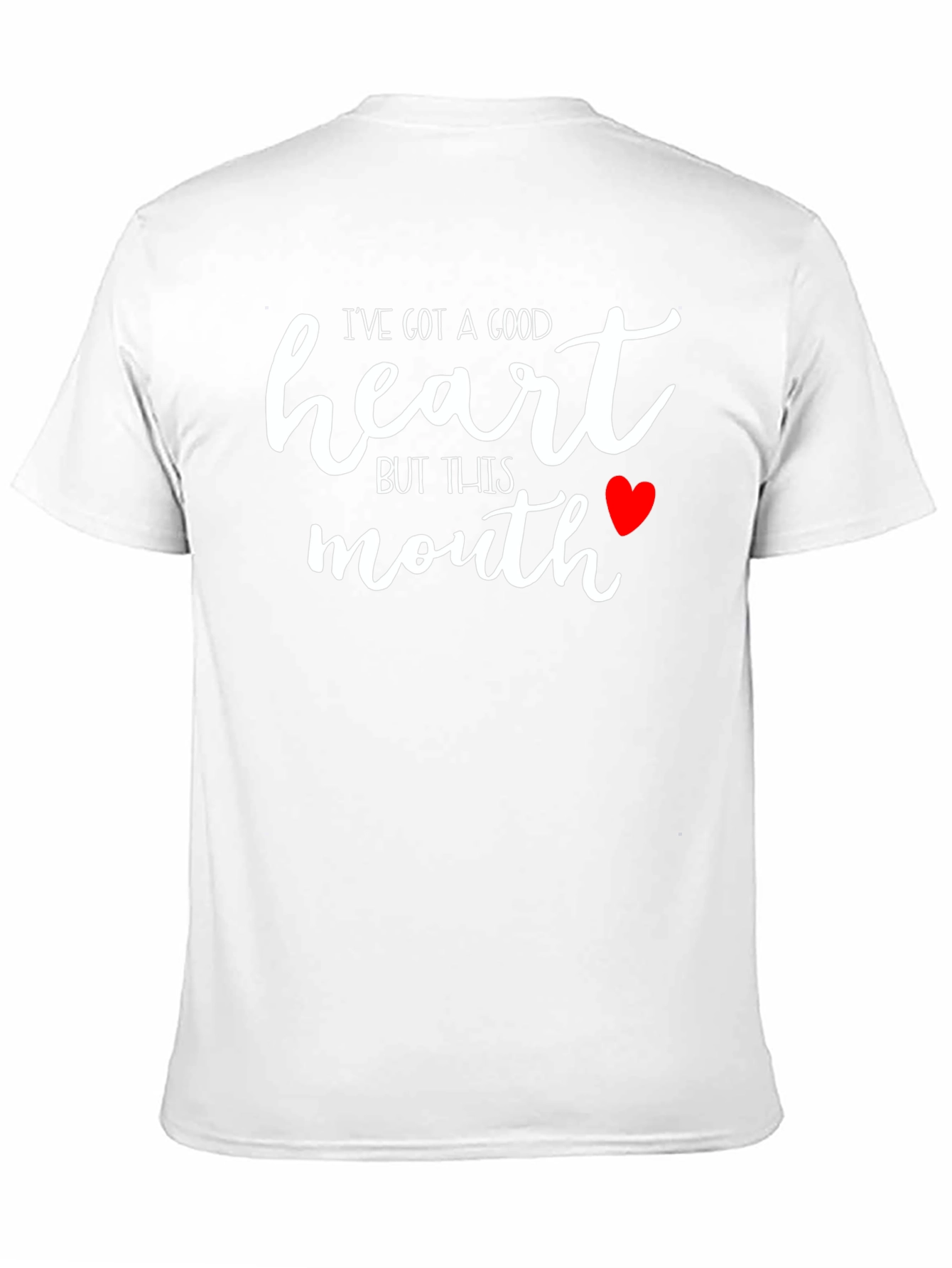 Black Funny Good Heart Mouth Graphic Tee view 11
