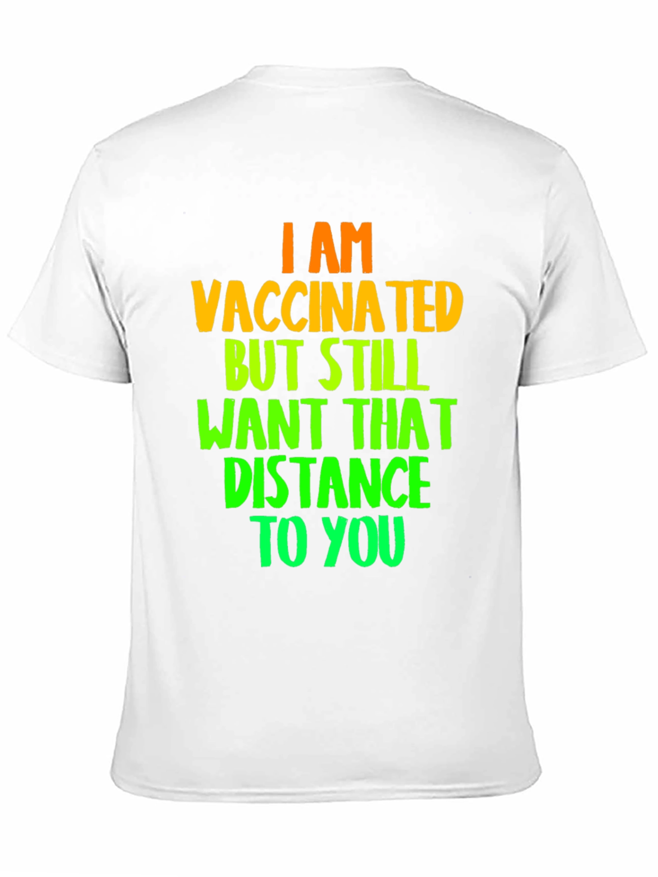 Black Vaccinated Distance T-Shirt view 11