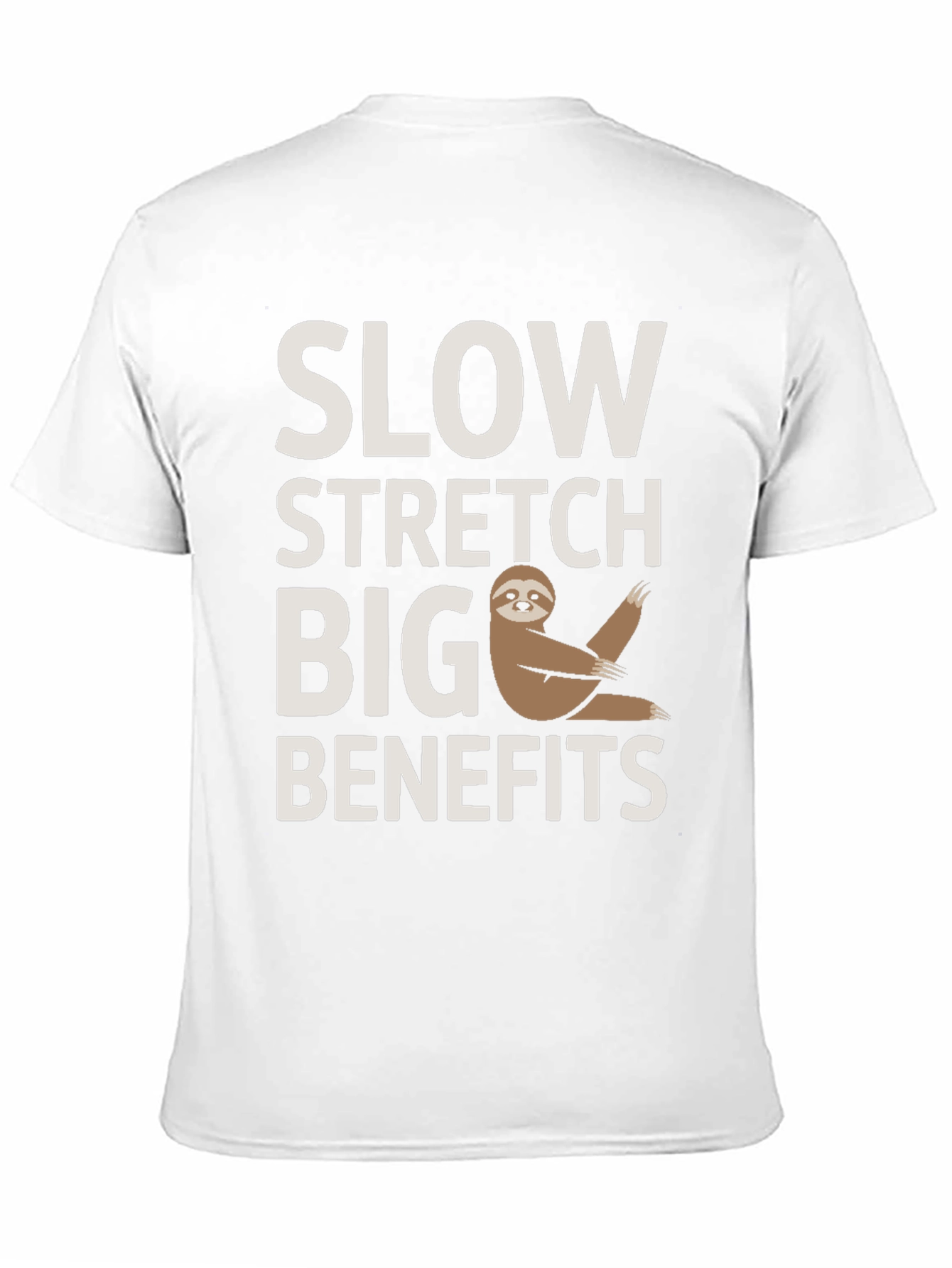 Black Funny Sloth Yoga T-Shirt - Slow Stretch Big Benefits view 11